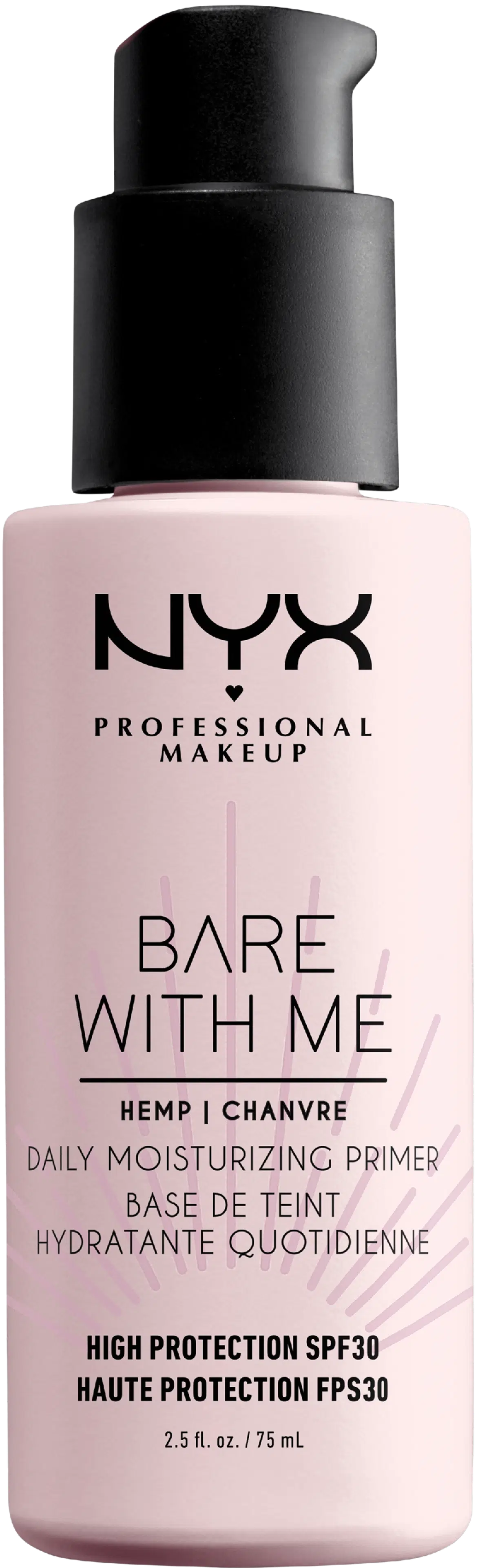 NYX Professional Makeup Bare With Me Hemp SPF 30 Primer meikinpohjustusvoide 75 ml