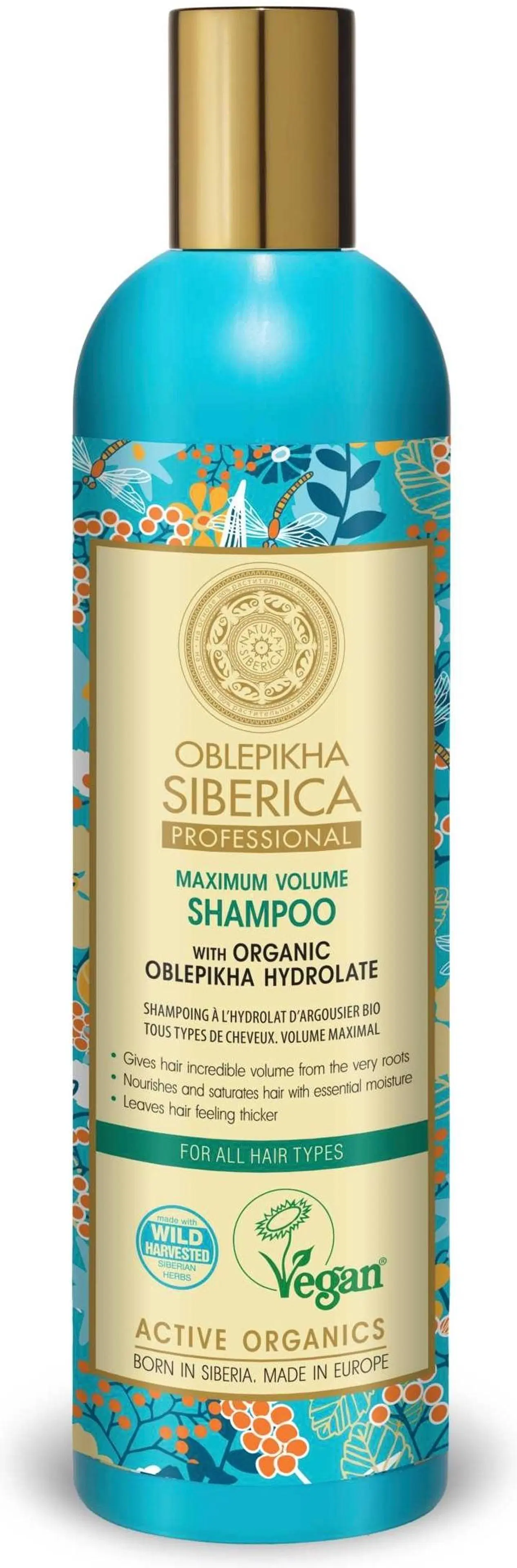 Natura Siberica Shampoo with Organic Oblepikha Hydrolate For All Hair Types - shampoo kaikille hiustyypeille 400 ml