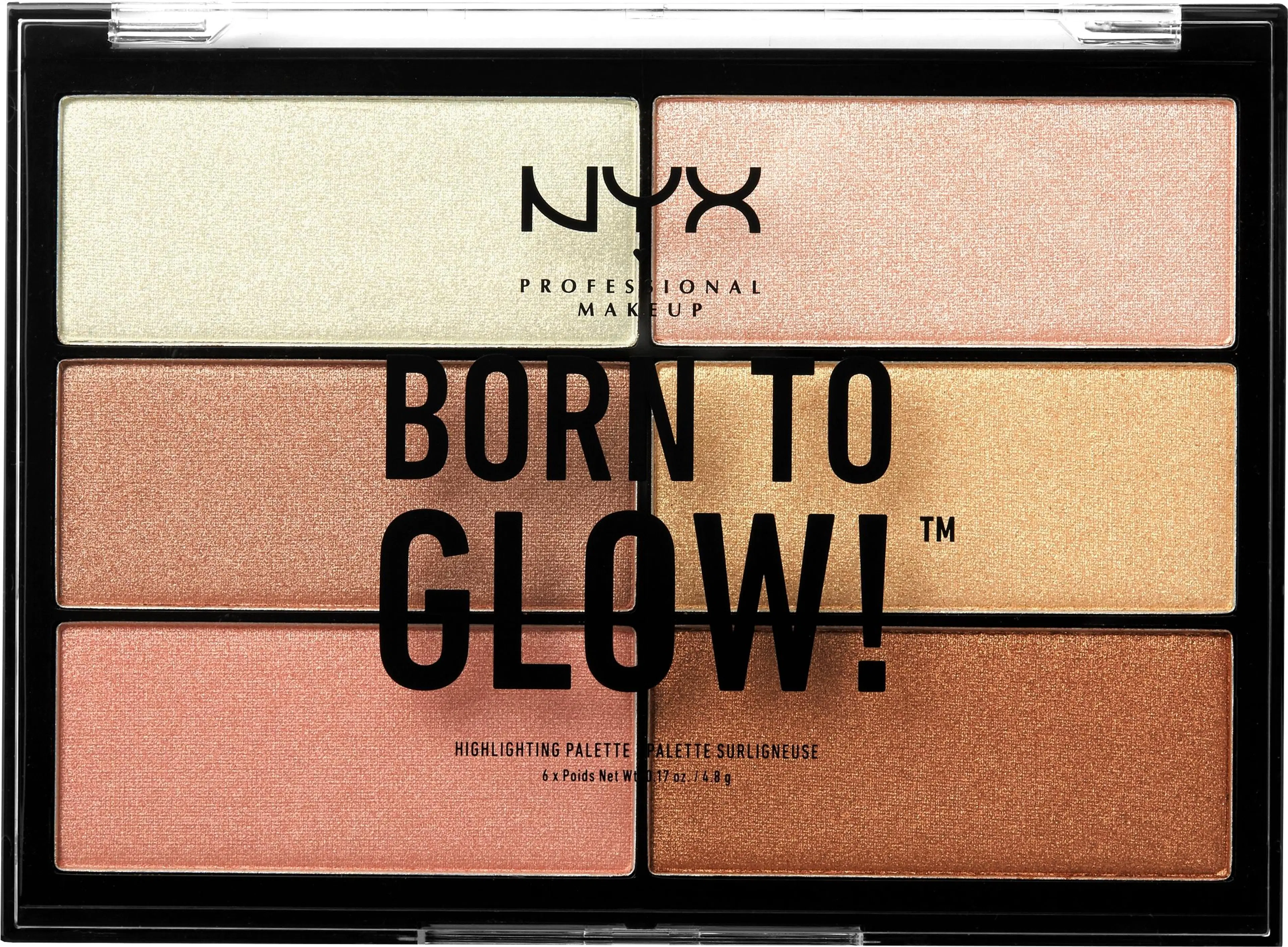 NYX Professional Makeup Born To Glow Highlighting palette korostusväripaletti 5,4 g