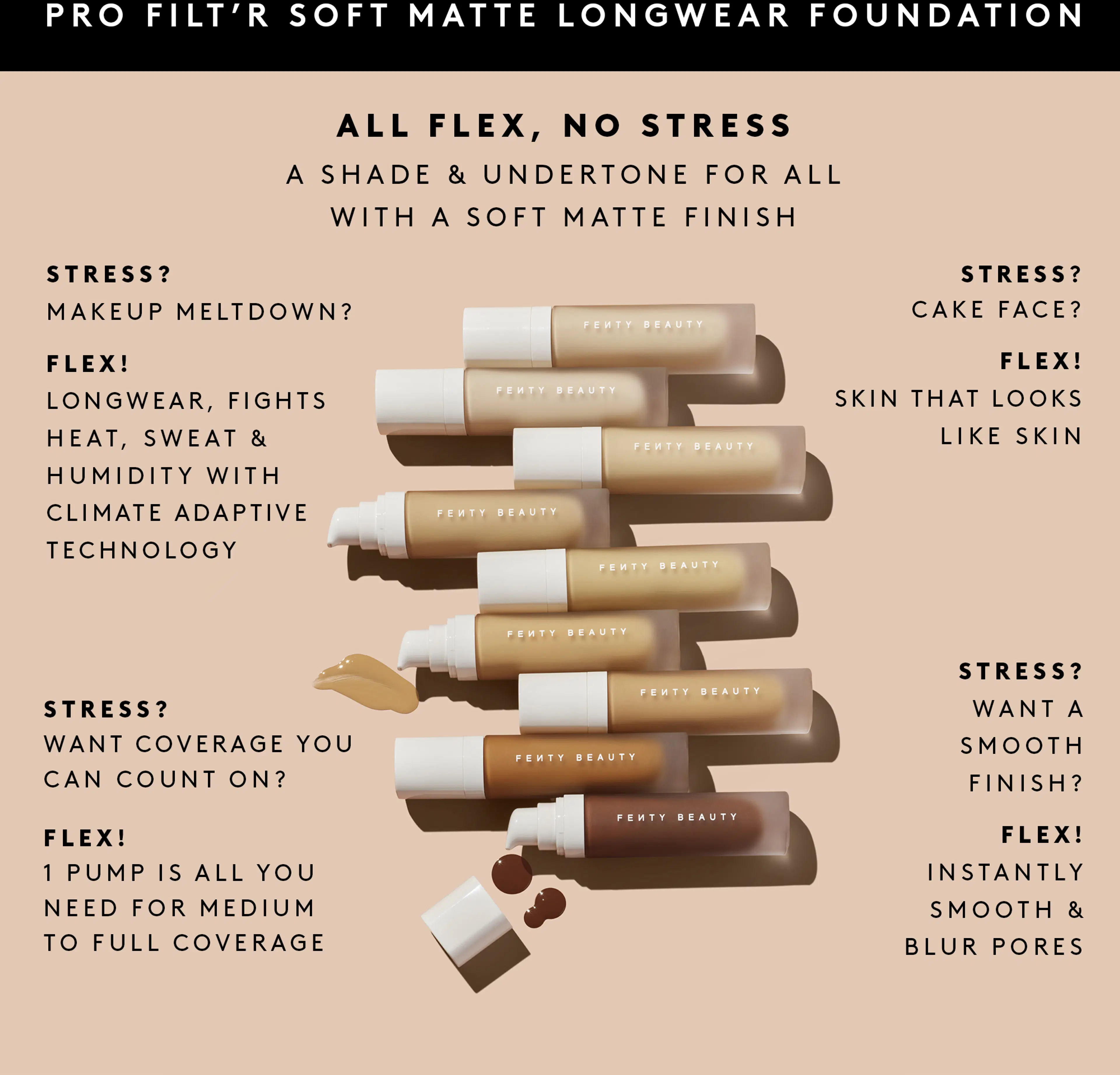 Fenty Beauty Pro Filt'r Soft Matte Longwear Foundation meikkivoide 32 ml