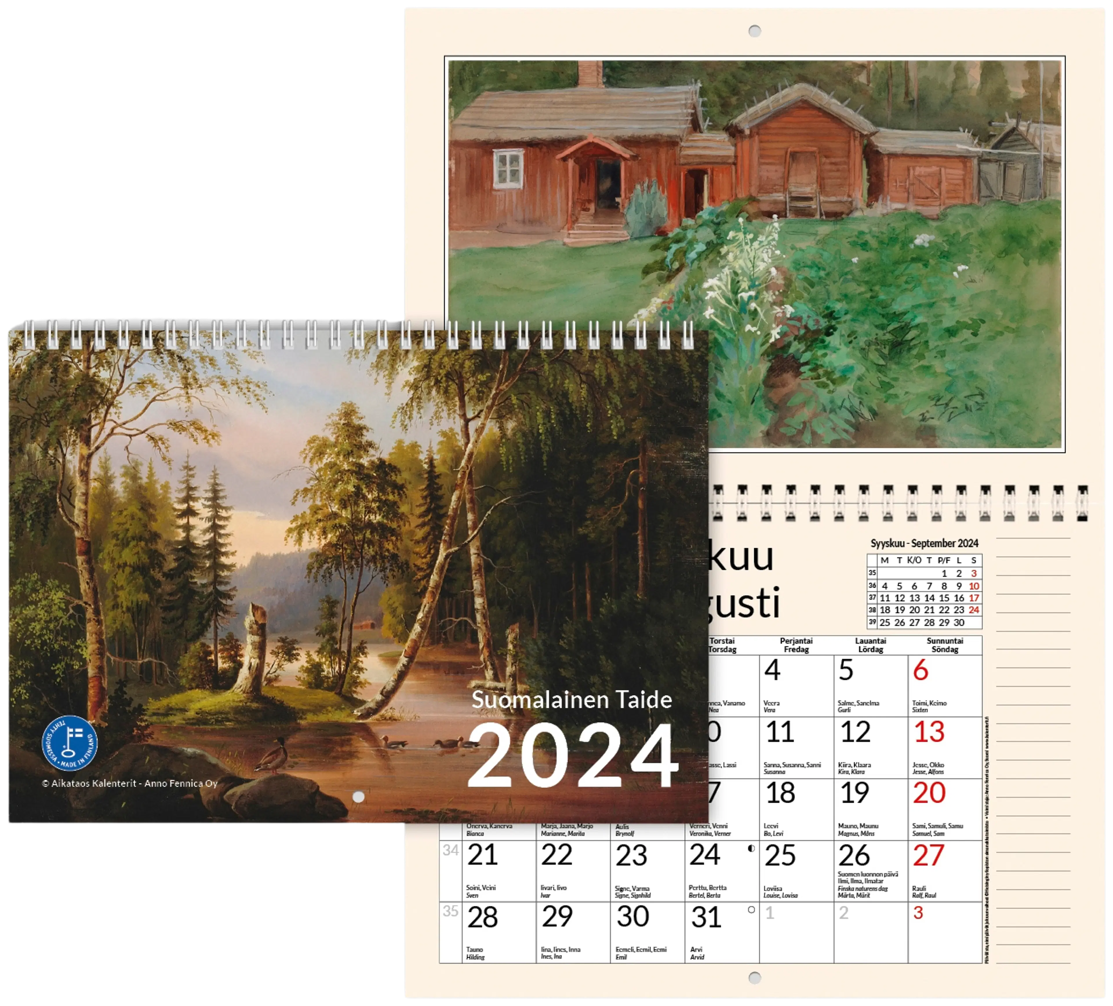 Seinäkalenteri Suomalainen Taide A3 2024