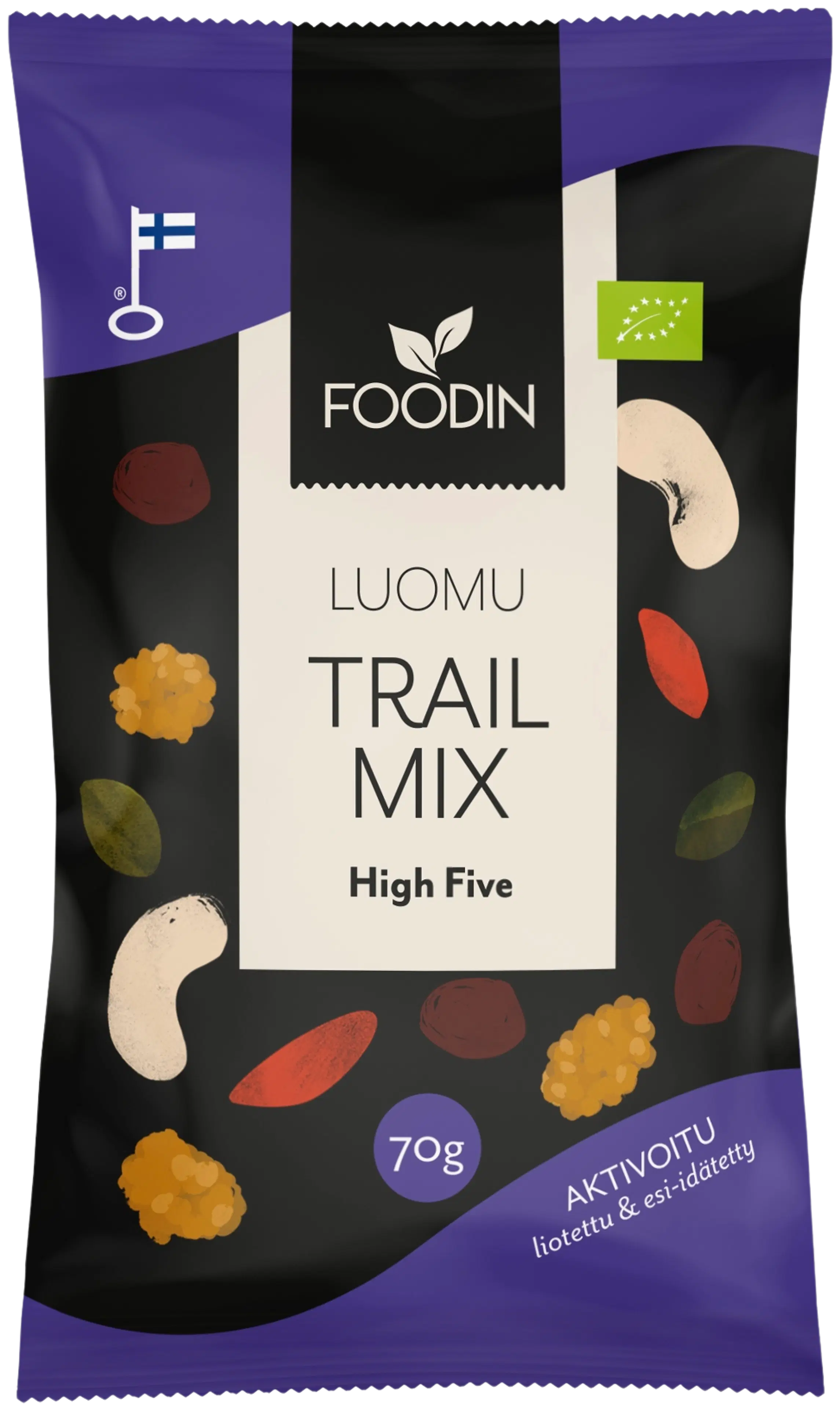 Foodin Activated trail mix high five luomu 70g