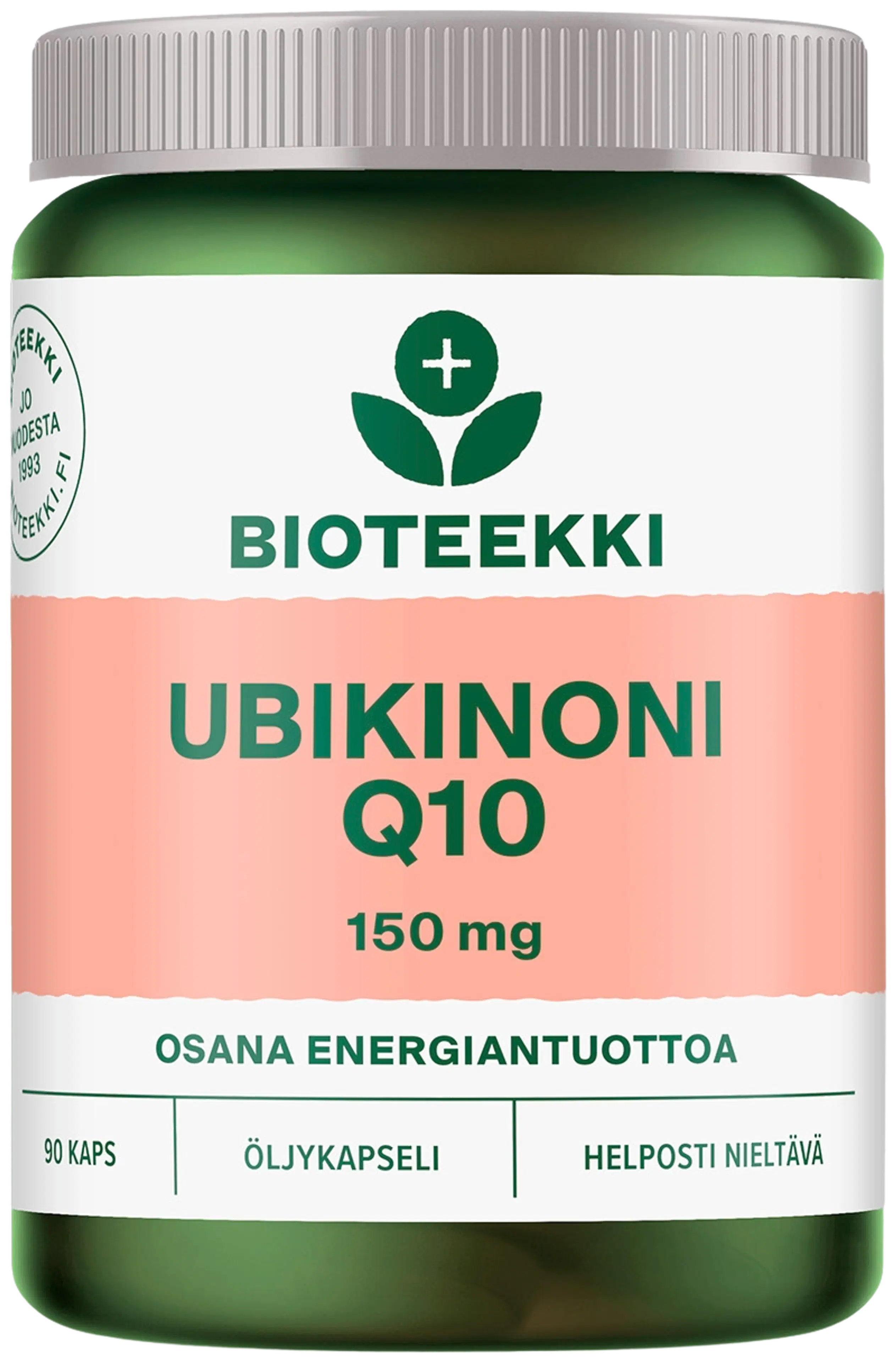 Bioteekki Ubikinoni Q10 150 mg ravintolisä 90 kaps.