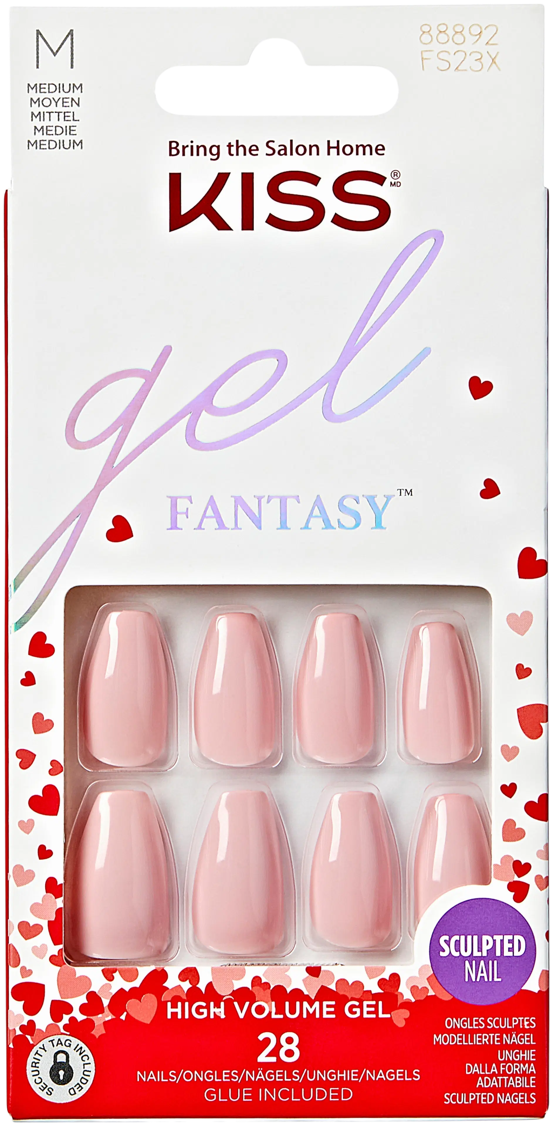 Kiss Gel Fantasy Heart kynnet -XOXO 28kpl