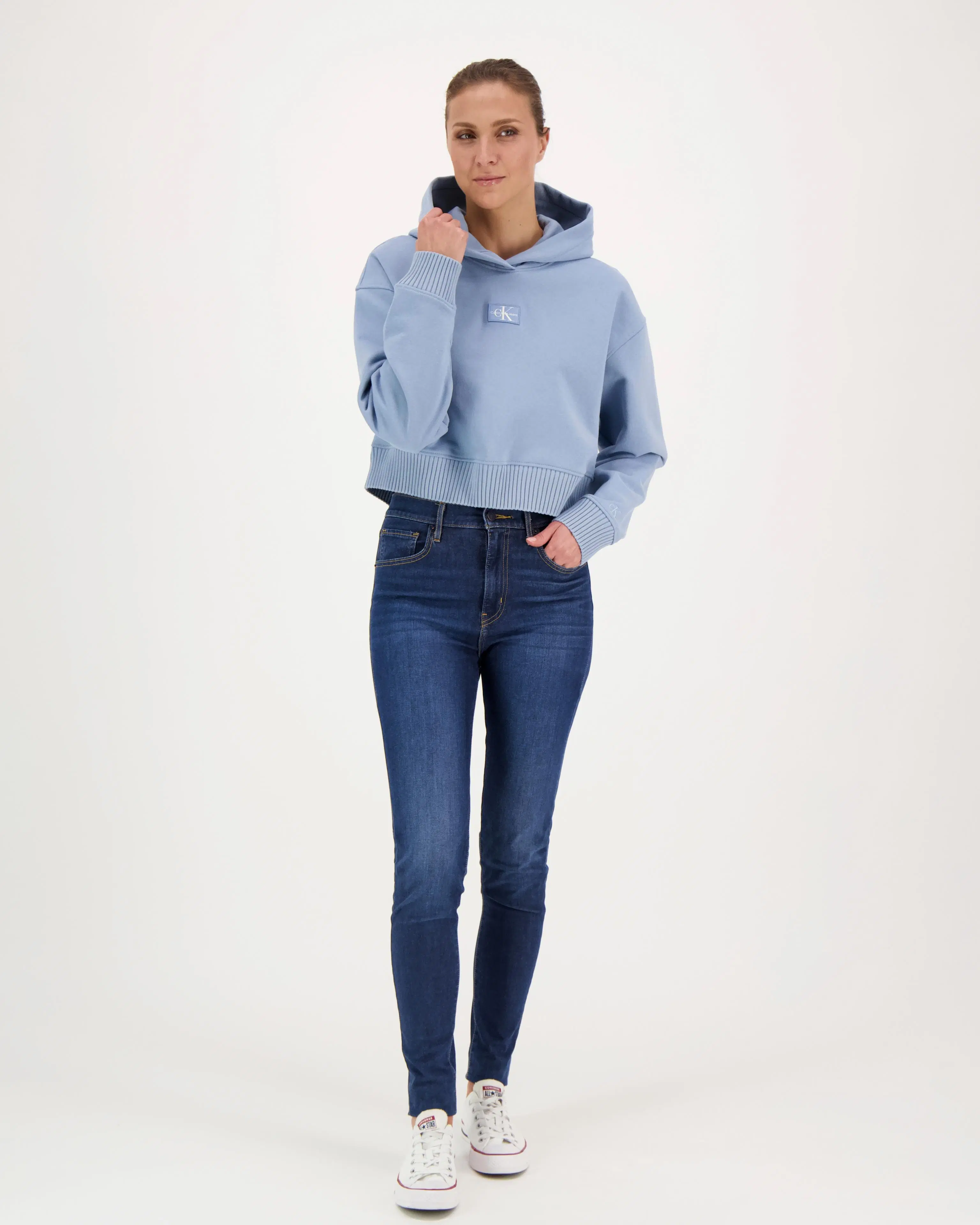 Calvin Klein Jeans Badge Wide Sleeves Crop huppari