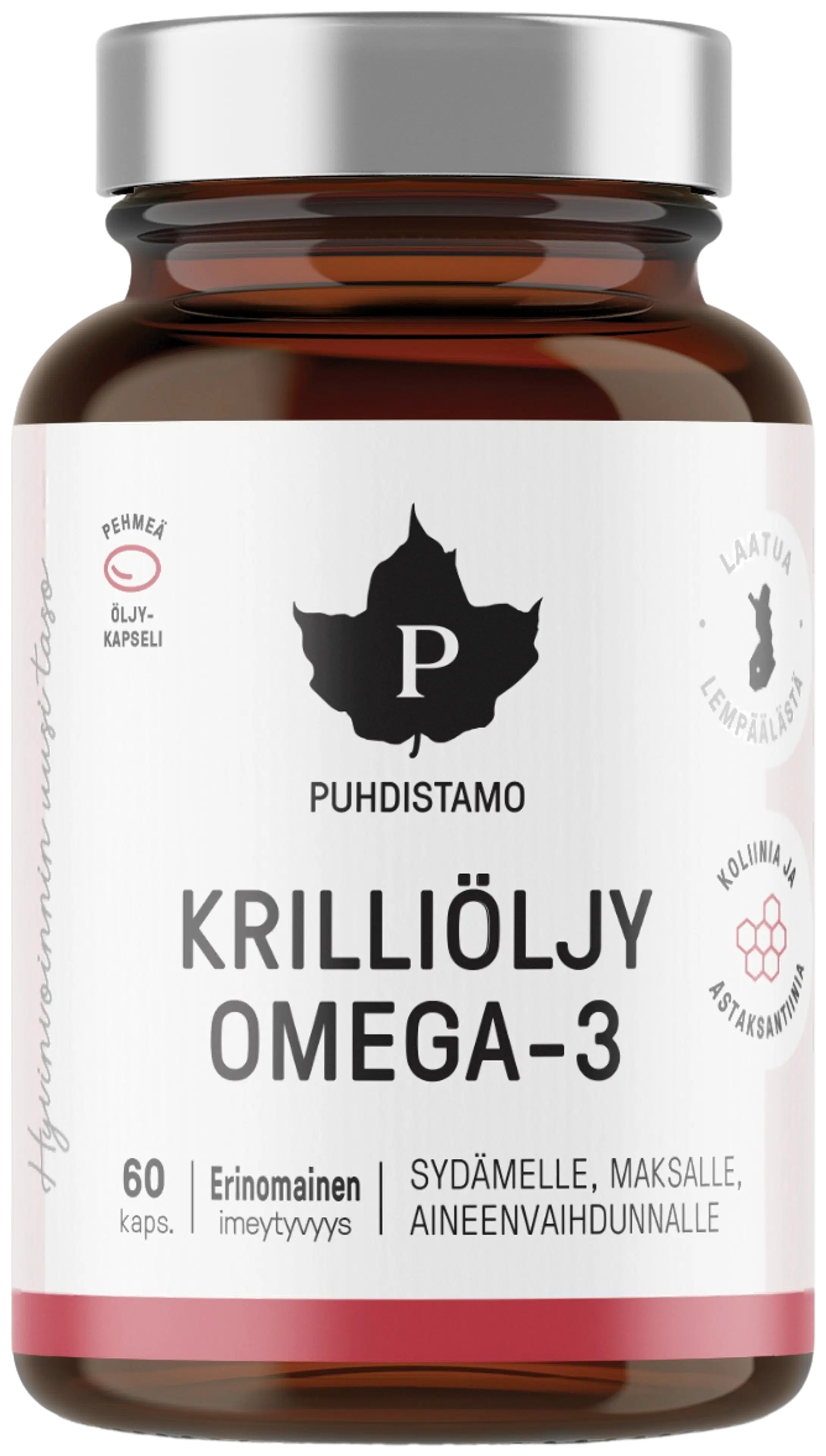 Puhdistamo Krilliöljy Omega-3 60 kapselia