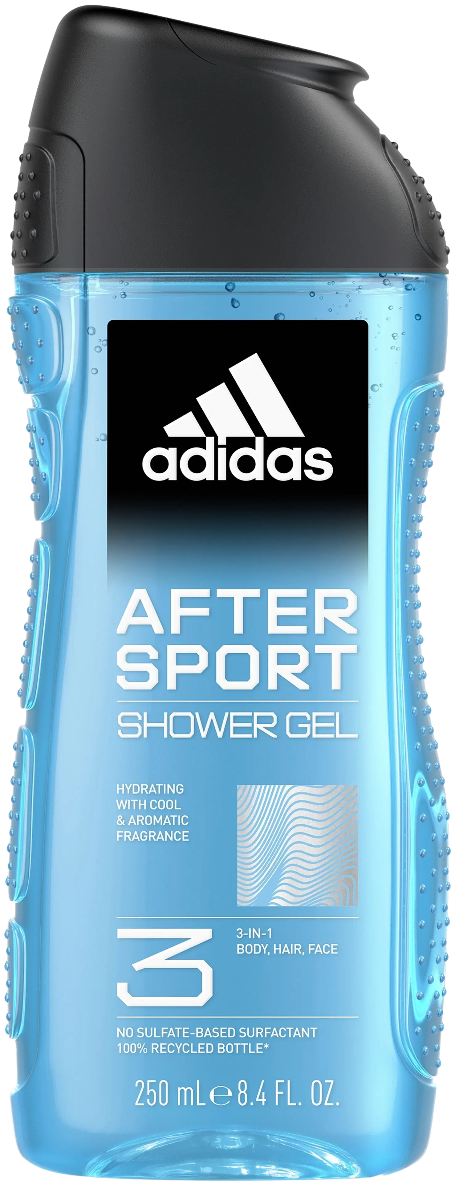 Adidas After Sport 3in1  Shower Gel 250ml, suihkugeeli miehet
