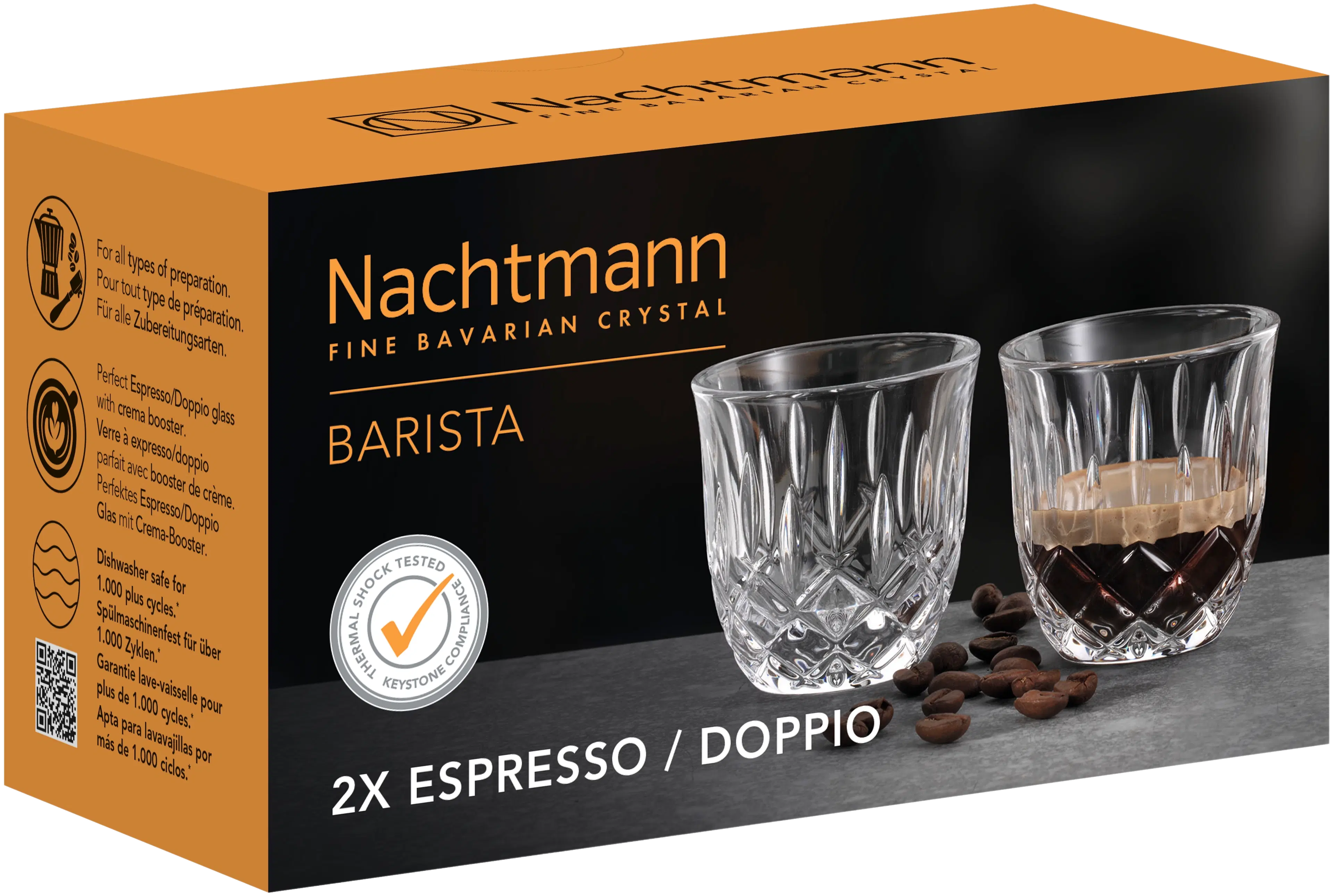 Nachtmann Noblesse Barista Espresso/Doppio lasi 90 ml kirkas 2 kpl