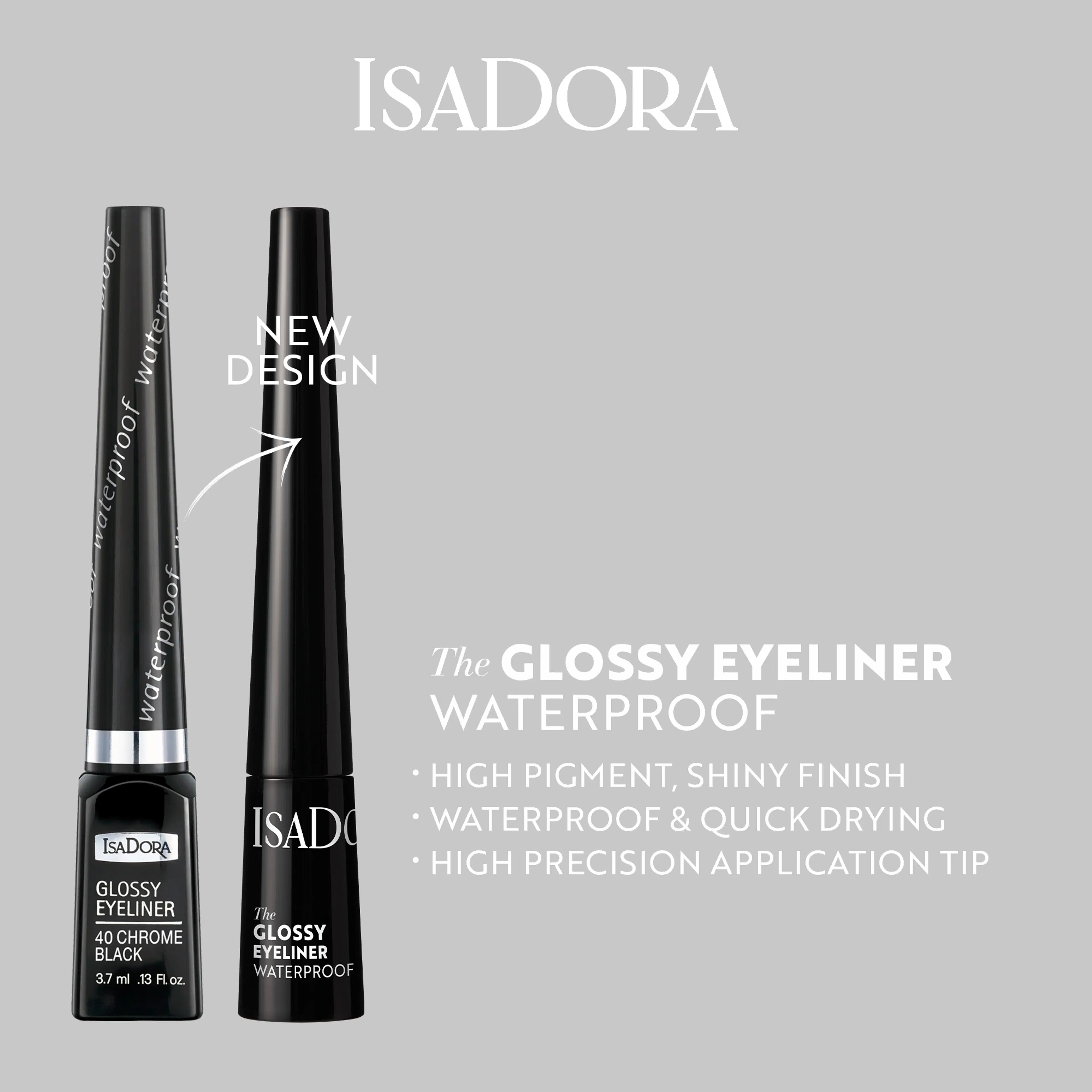 IsaDora The Glossy Eyeliner nestemäinen rajauskynä 2,5 ml
