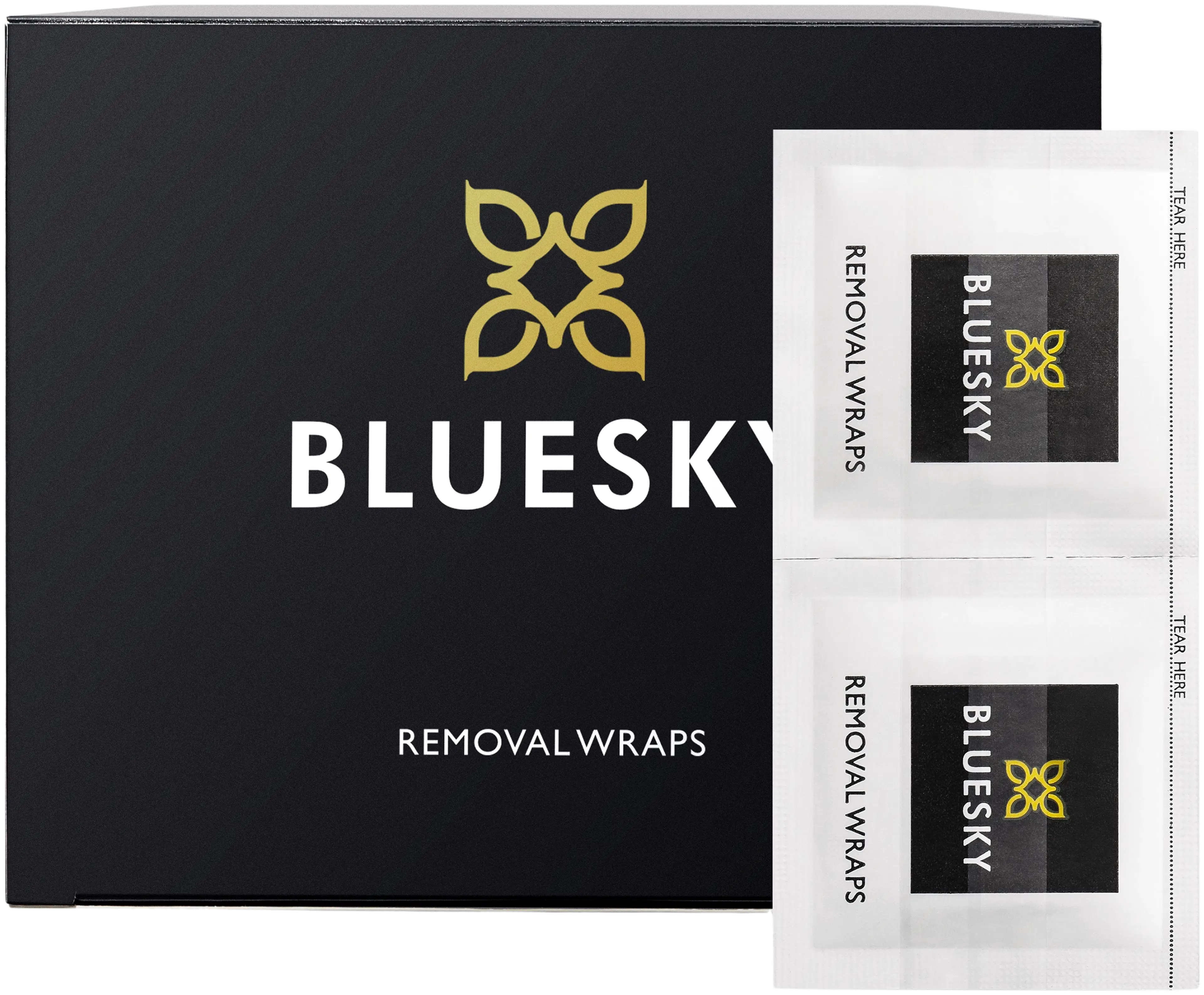 Bluesky Removal Wraps geelilakkauksen poistolaput 100 kpl