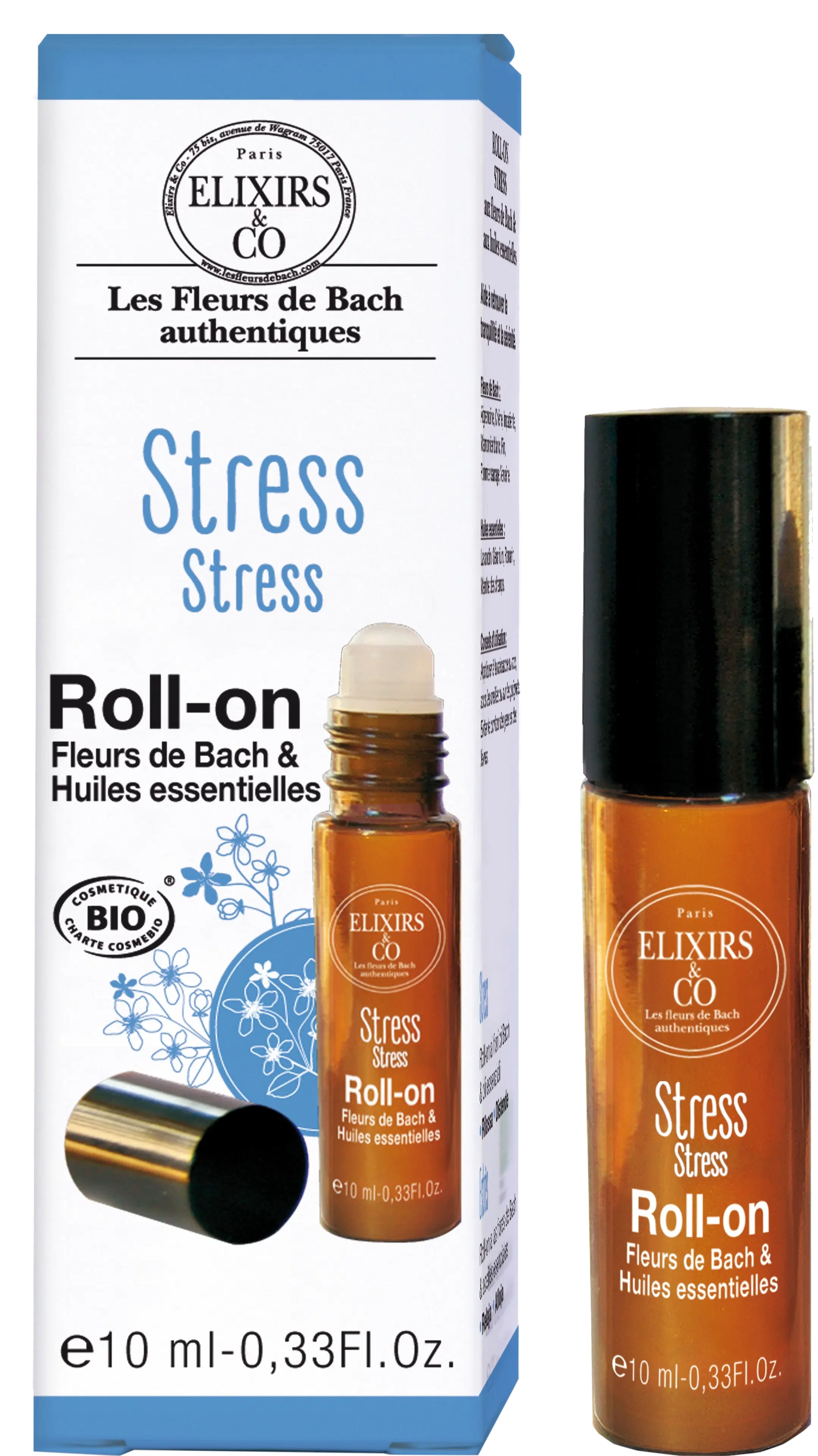 Elixirs & Co Fleurs de Bach Stress terapeuttinen roll-on öljy 10 ml