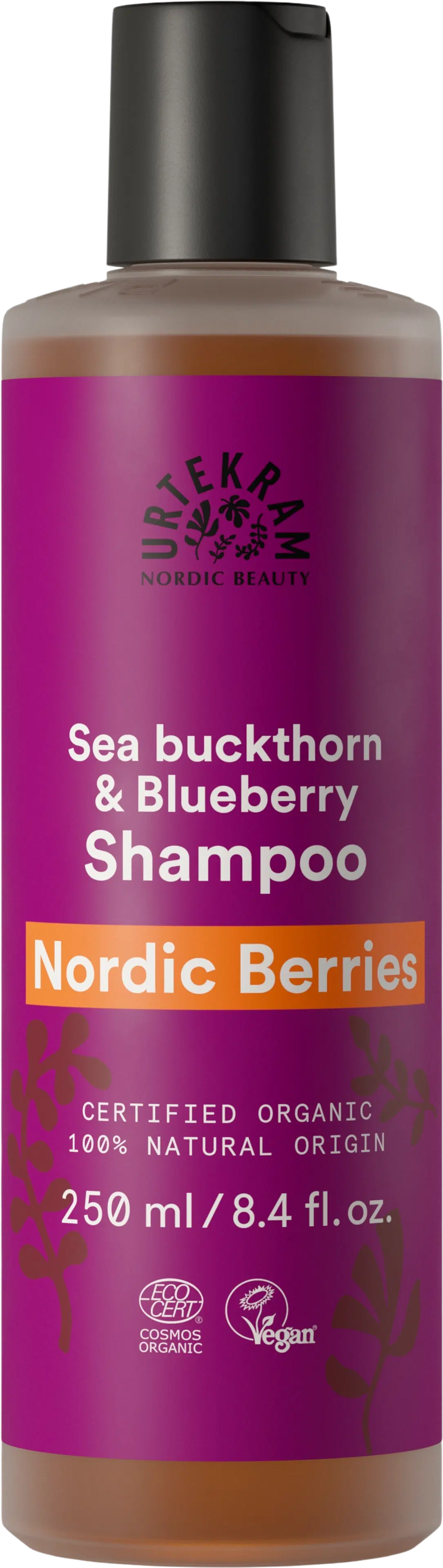 URTEKRAM Luomu Nordic Berries shampoo  250ml