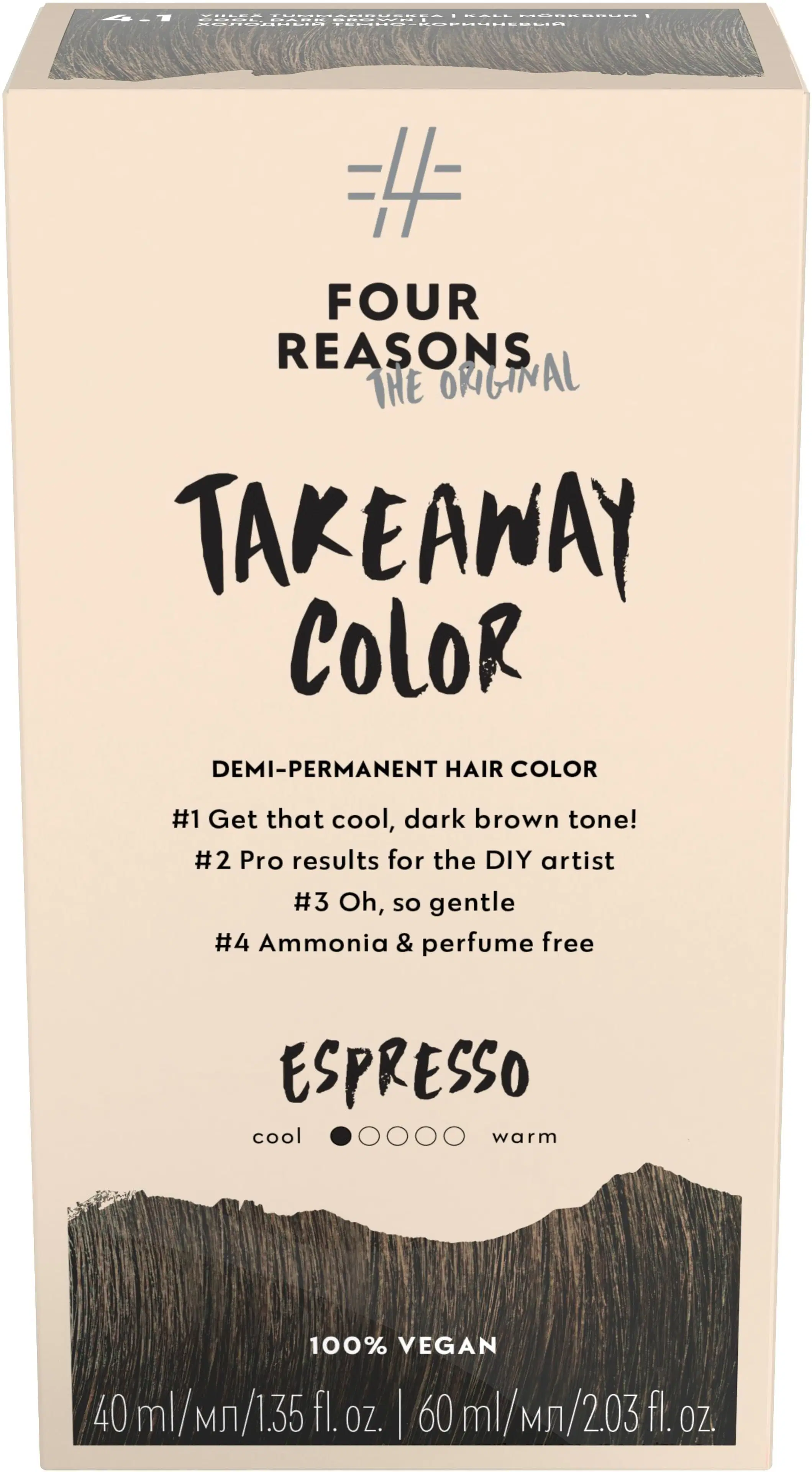 Four Reasons Original Takeaway Color 4.1 Espresso kestosävyte