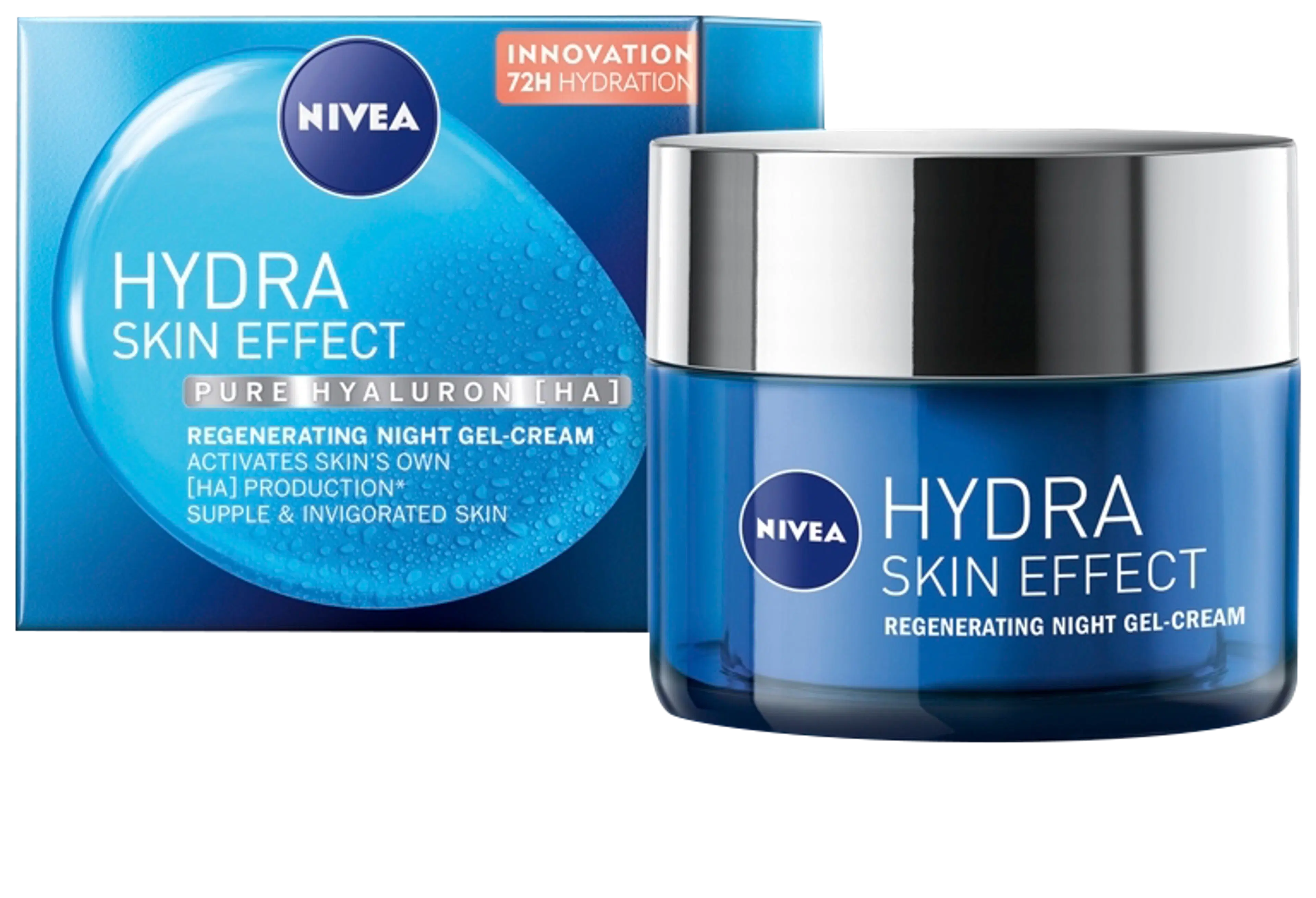 NIVEA 50ml Hydra Skin Effect Regenerating Night Gel-Cream -yövoide