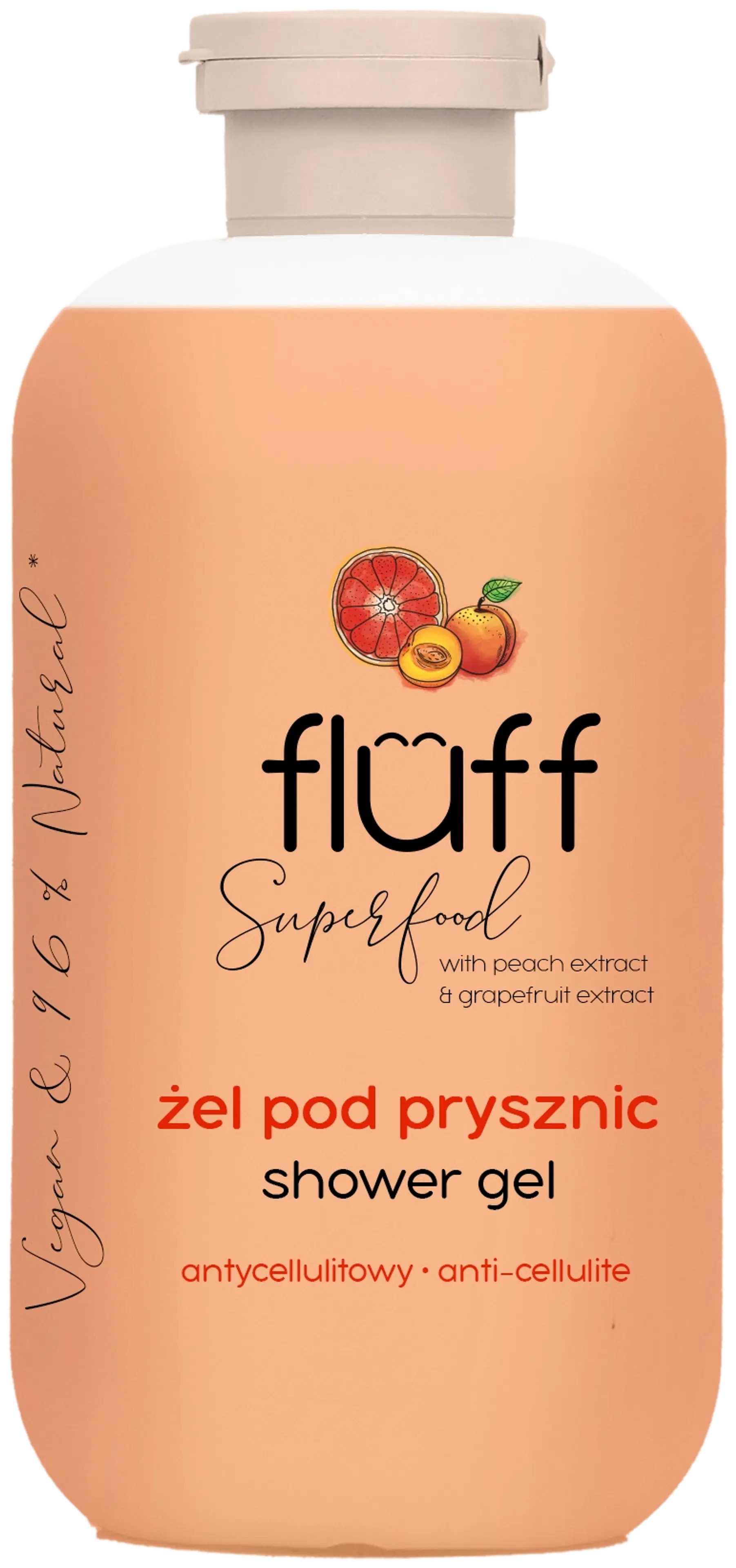 Fluff Shower gel Peach and grapefruit suihkugeeli 500 ml
