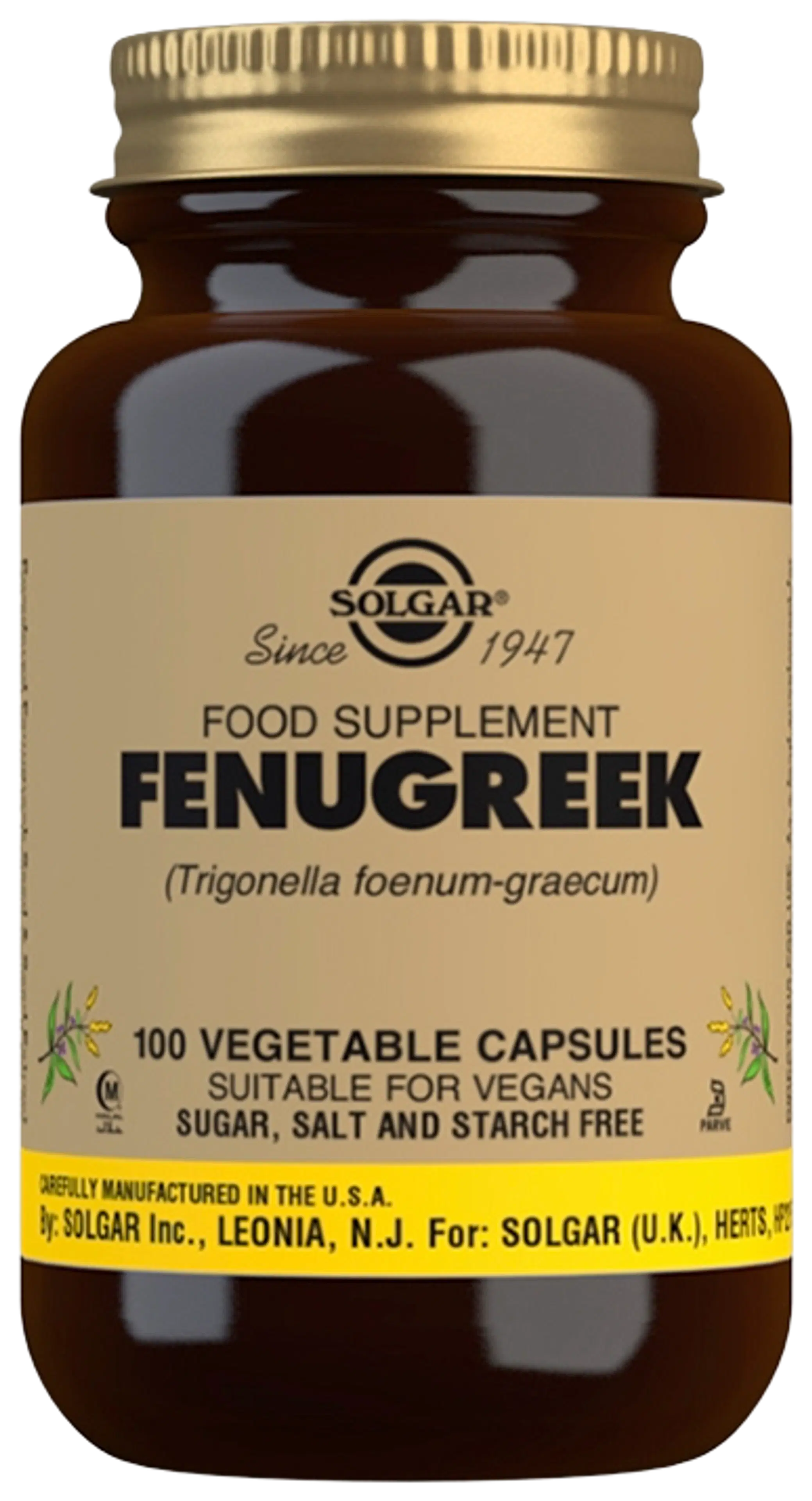 Solgar Fenugreek Sarviapila 520 mg ravintolisä 100 kaps.