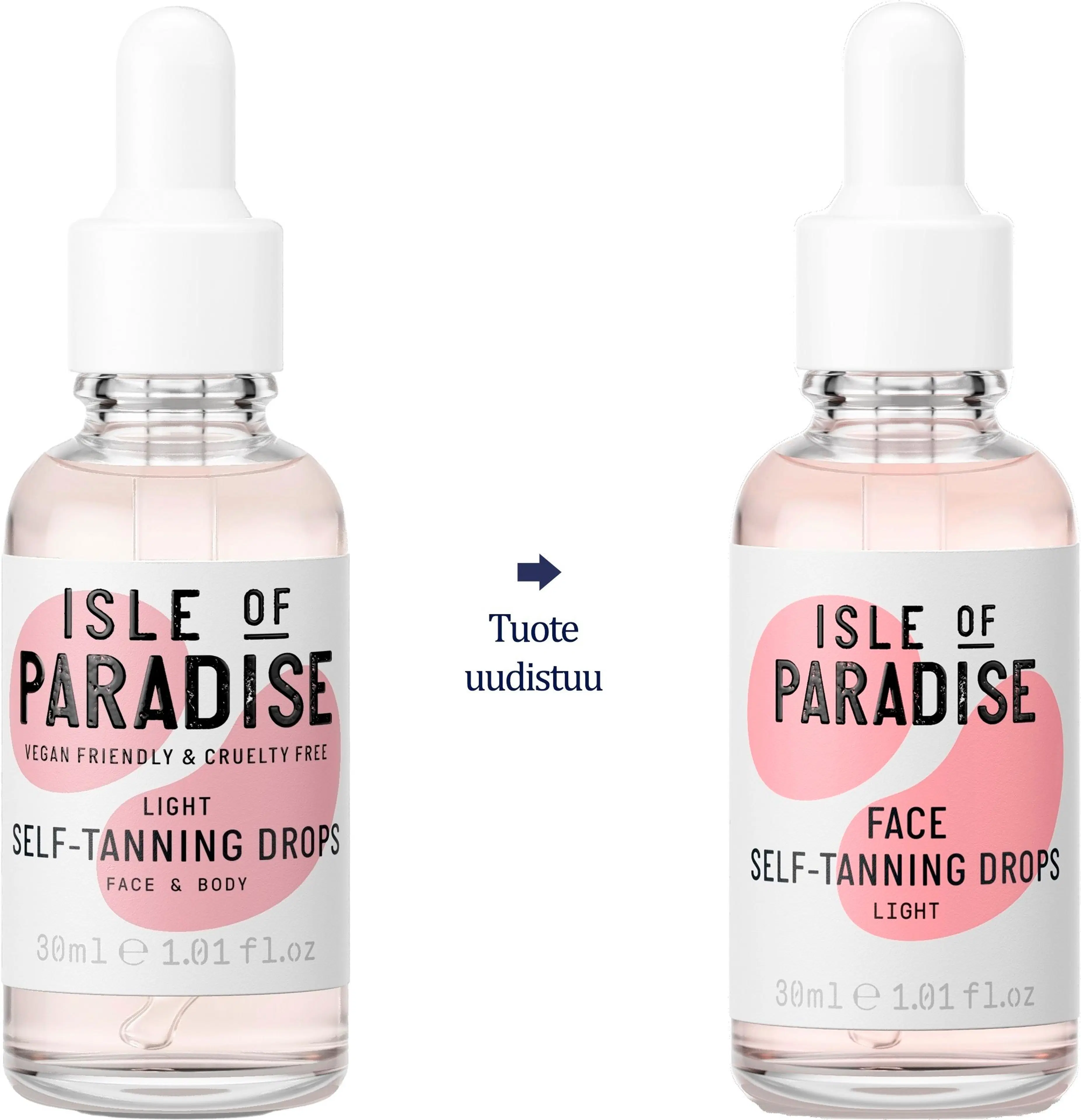 Isle of Paradise Light Self Tanning Drops 30ml