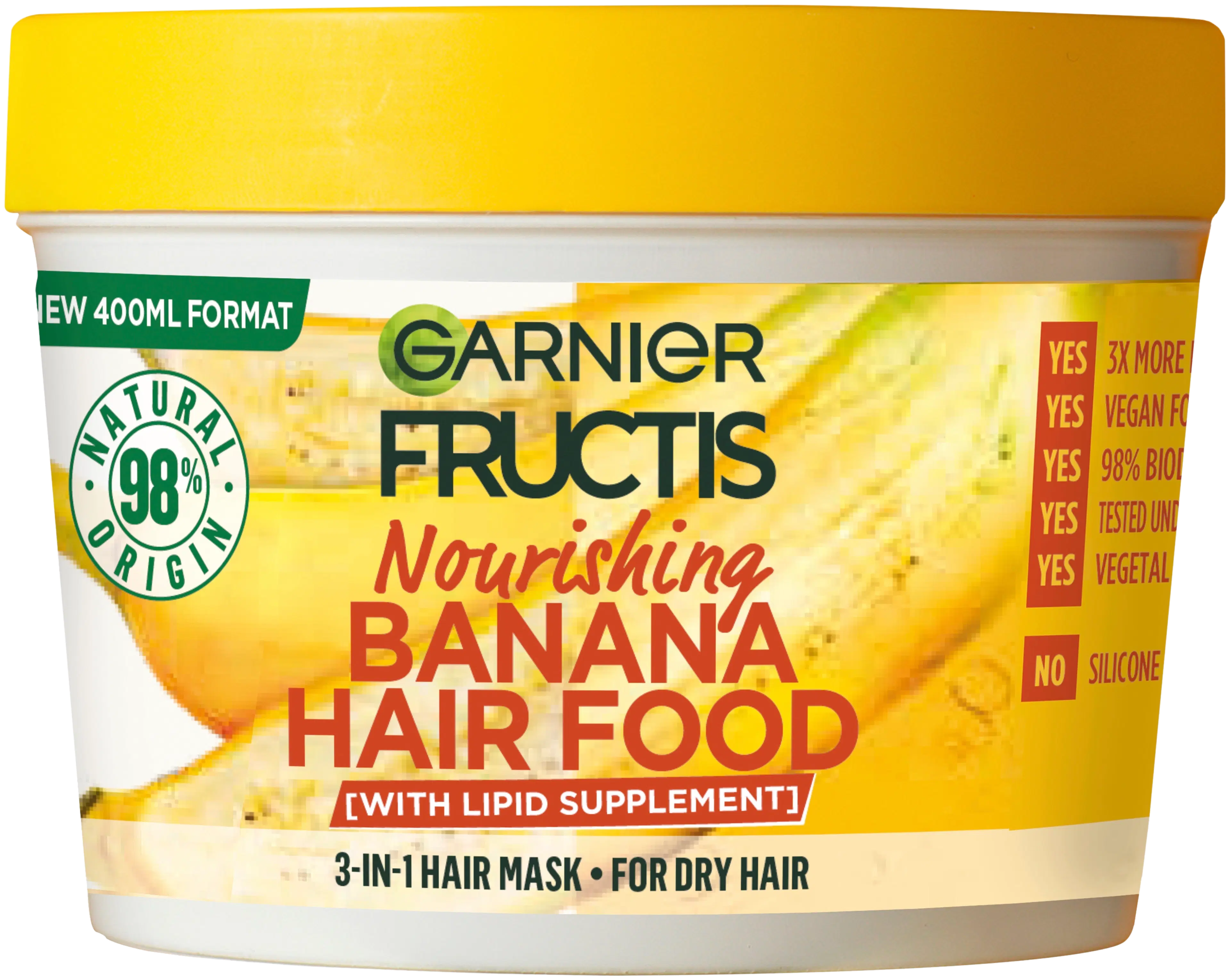 Garnier Fructis Hair Food Banana hiusnaamio kuiville hiuksille 400 ml