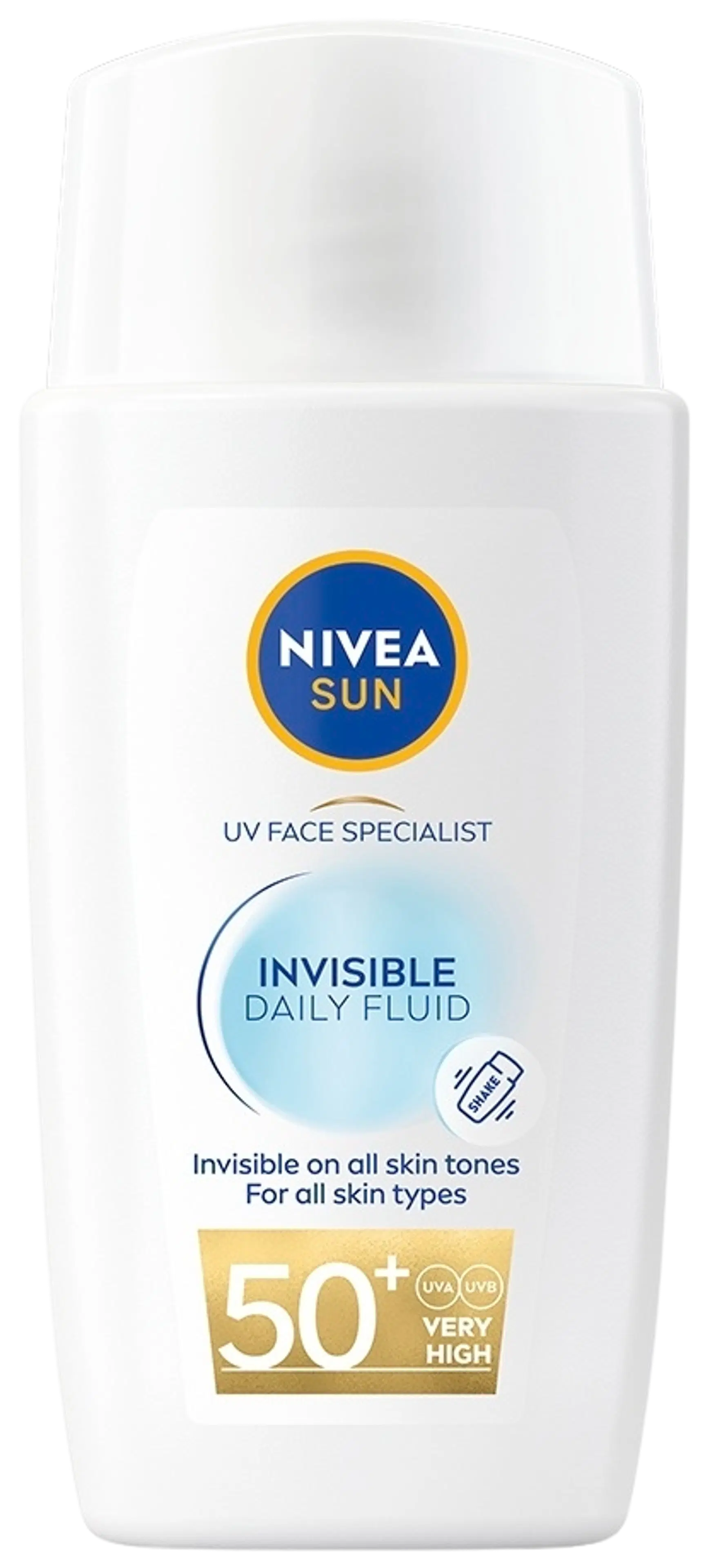 NIVEA SUN 40ml UV Face Invisible Daily Fluid SK50+ -aurinkosuojavoide