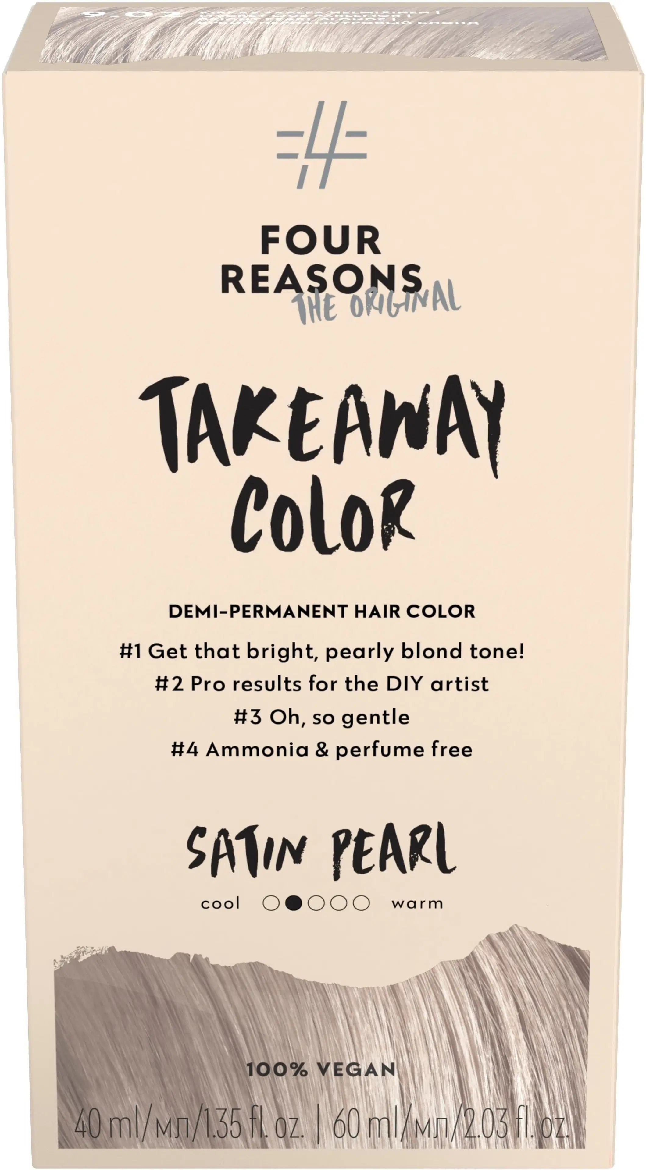 Four Reasons Original Takeaway Color 9.02 Satin Pearl kestosävyte