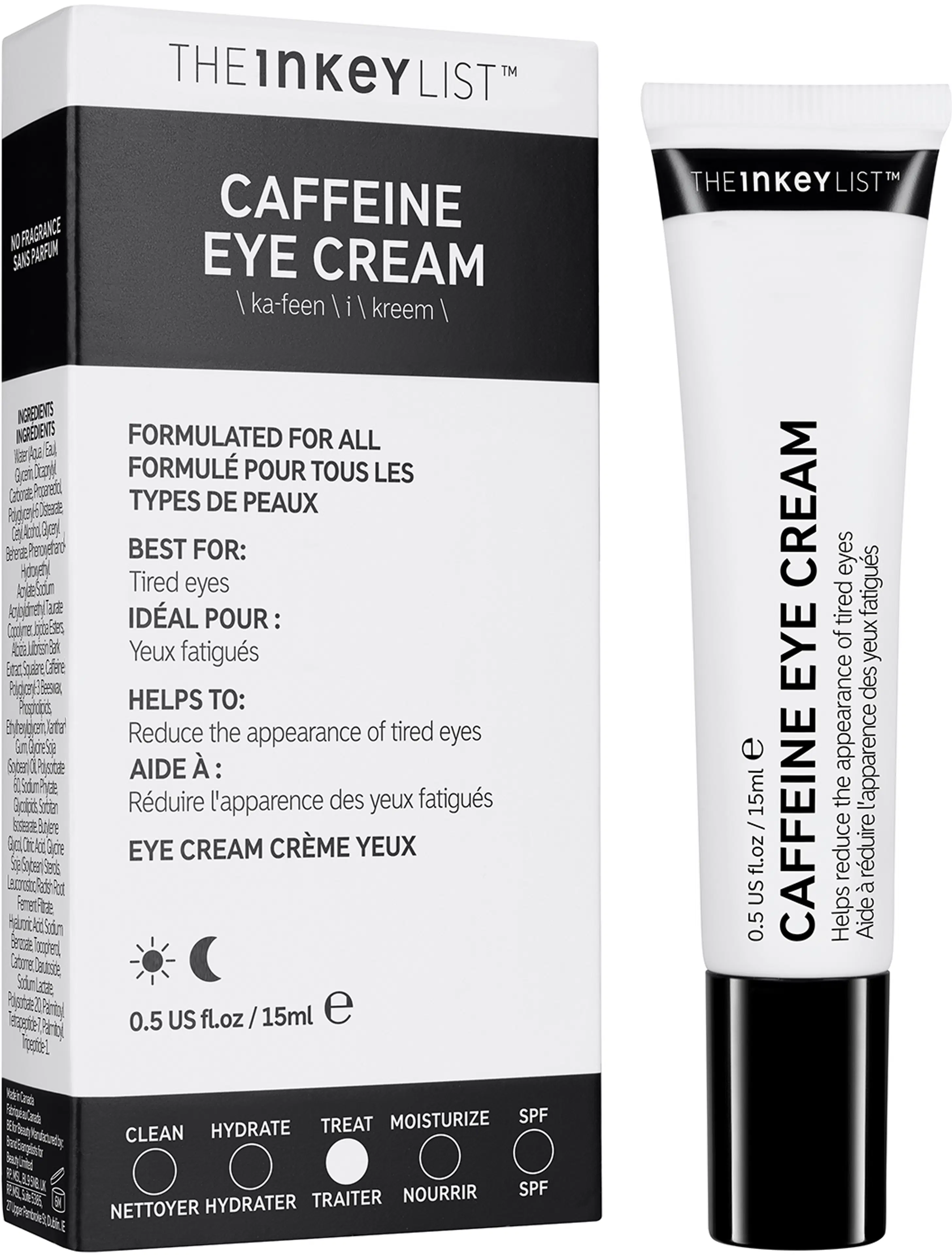 The Inkey List Caffeine Eye Cream silmänympärysvoide 15 ml
