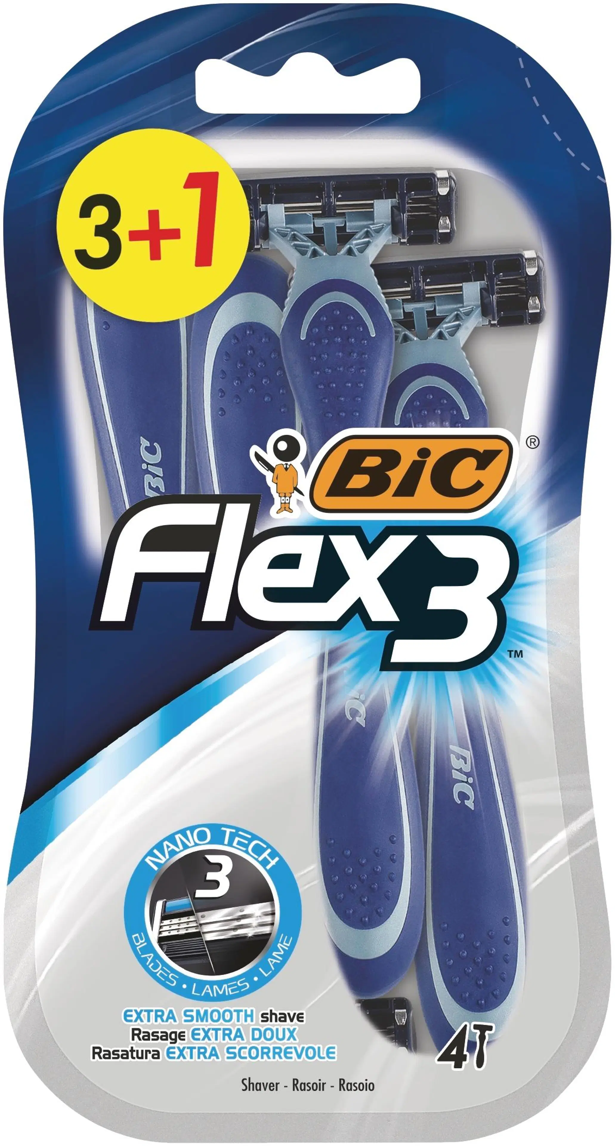 Bic varsiterä Flex 3 3+1-pack