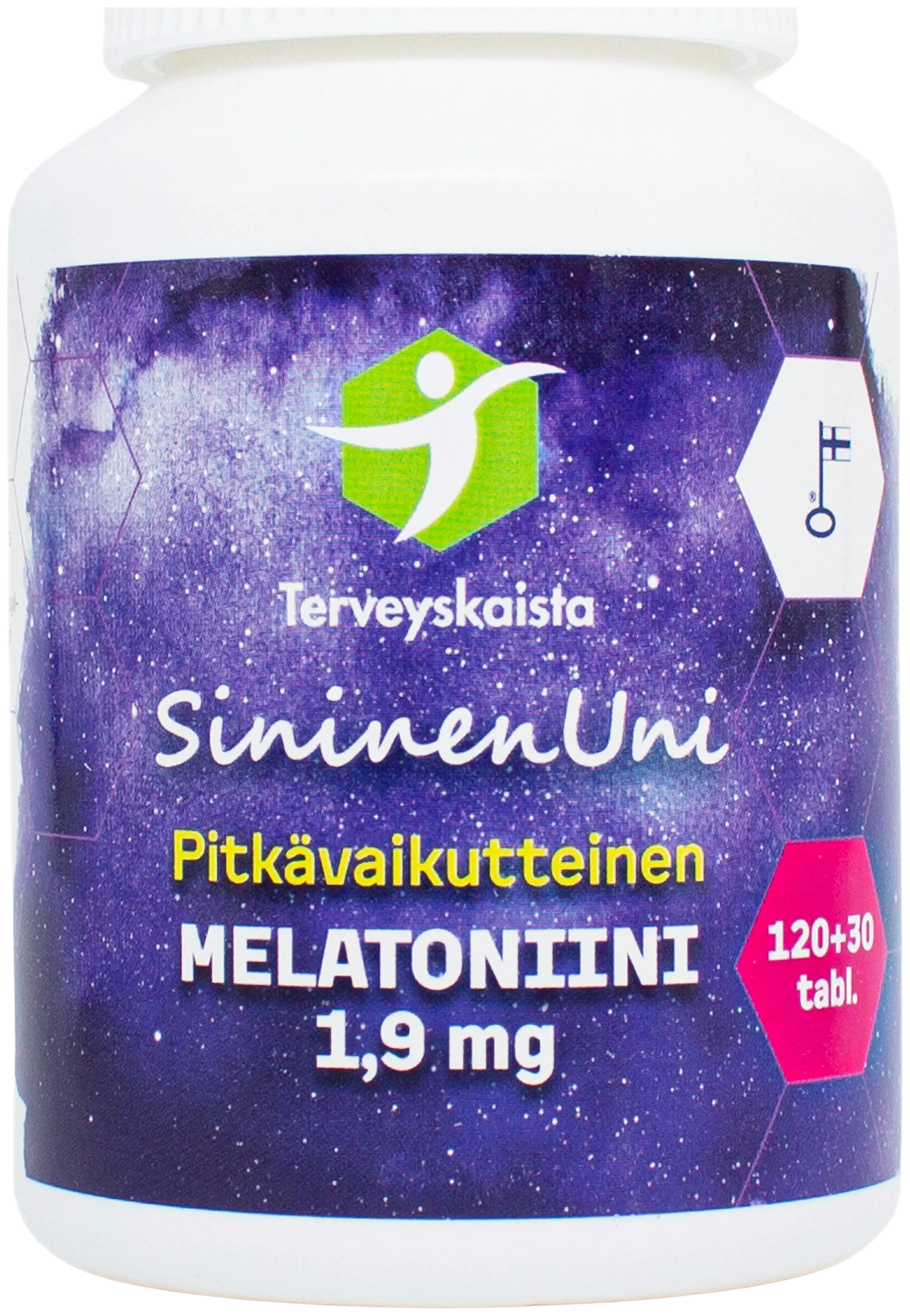 Terveyskaistan SininenUni Melatoniini 1,9 mg 150 tabl.