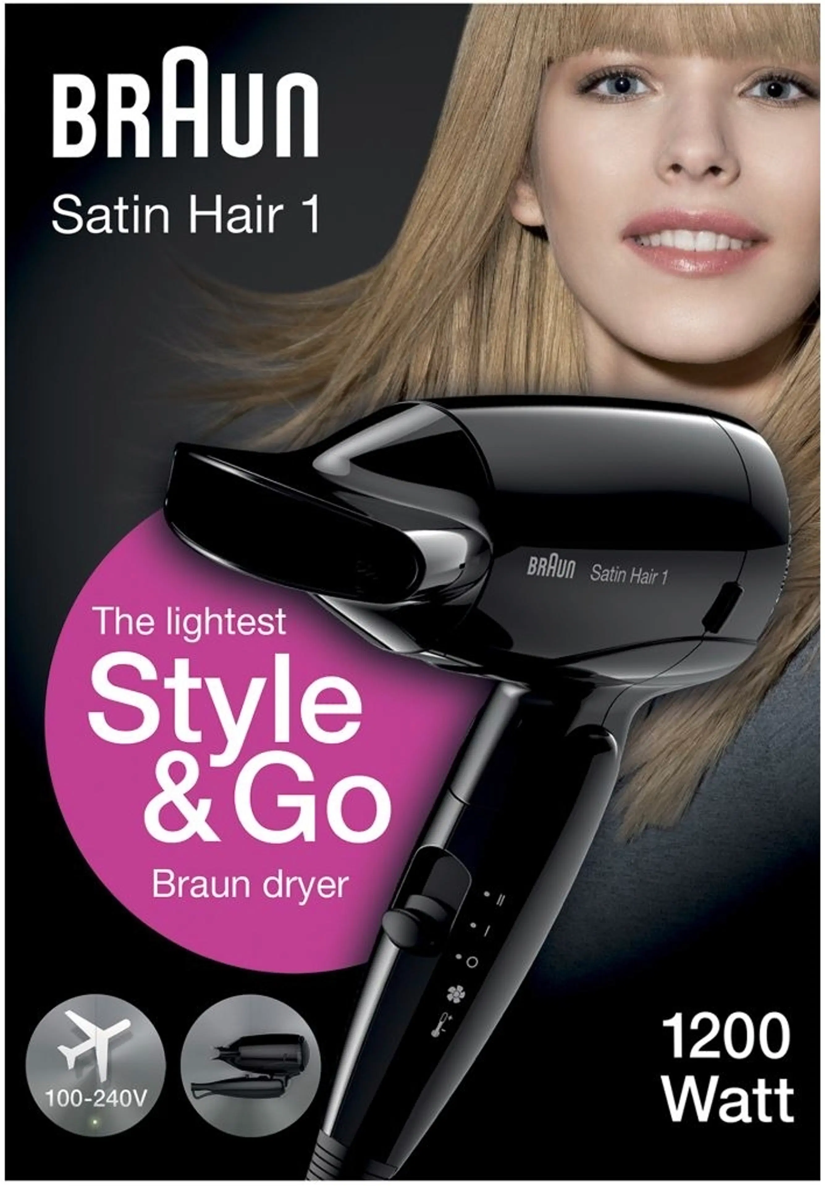 Braun Style&Go HD130 hiustenkuivain
