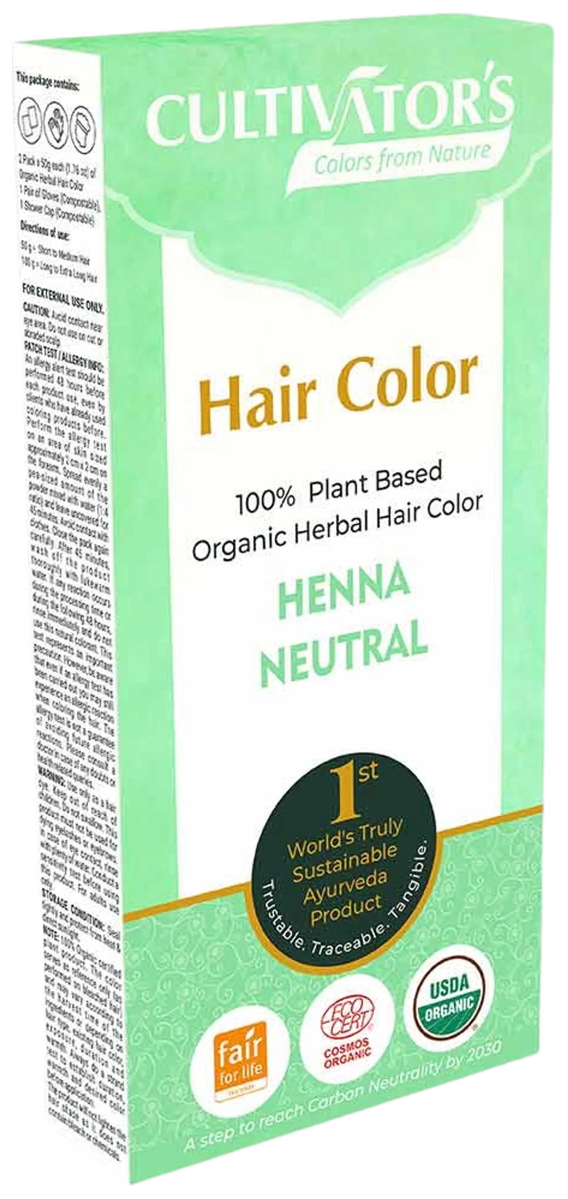 Cultivator's Hair Color Kasviväri Henna Neutral (Cassia) 100g