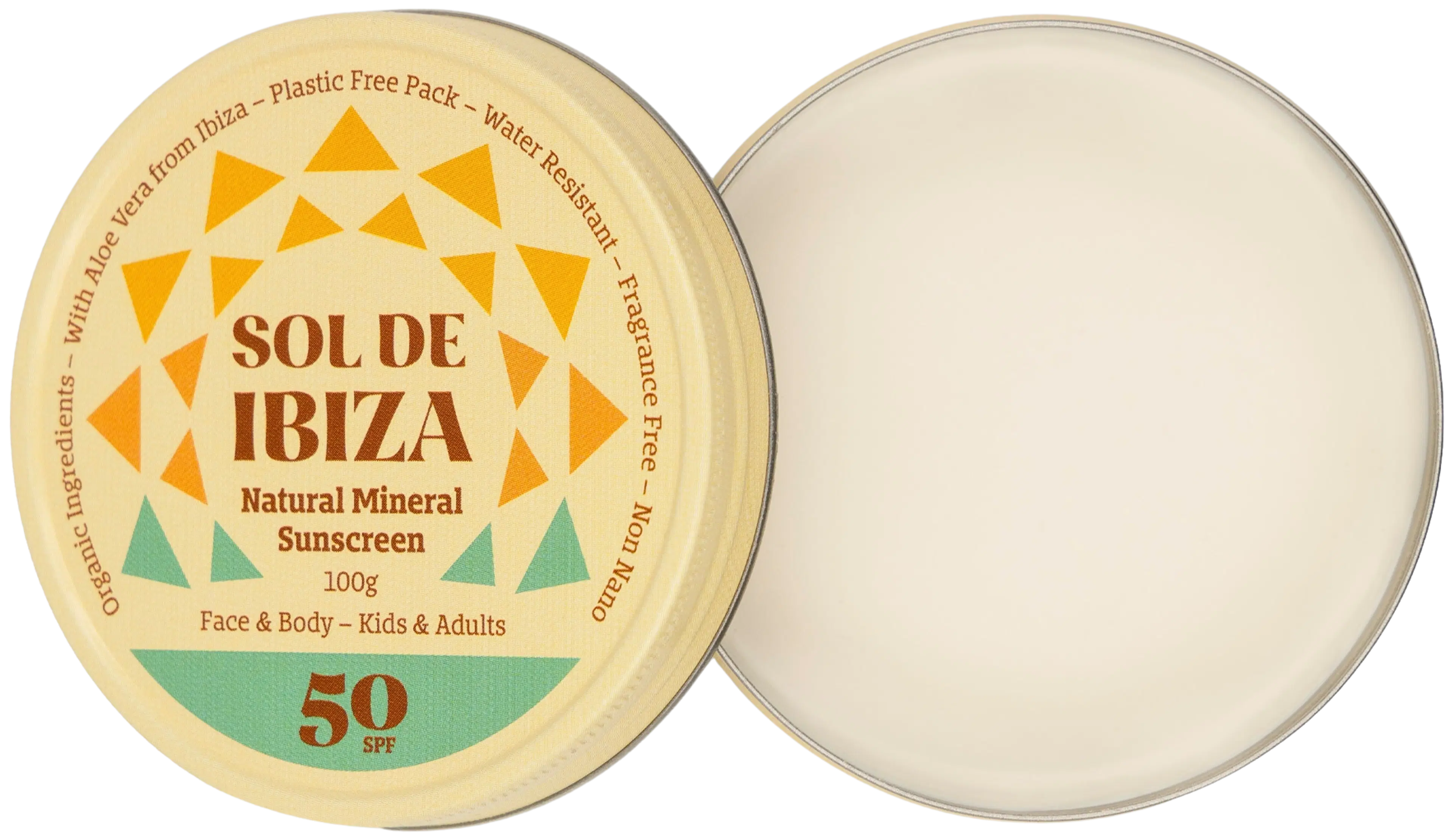 Sol De Ibiza Mineral Sunscreen SPF50 mineraaliaurinkosuojavoide 100 ml