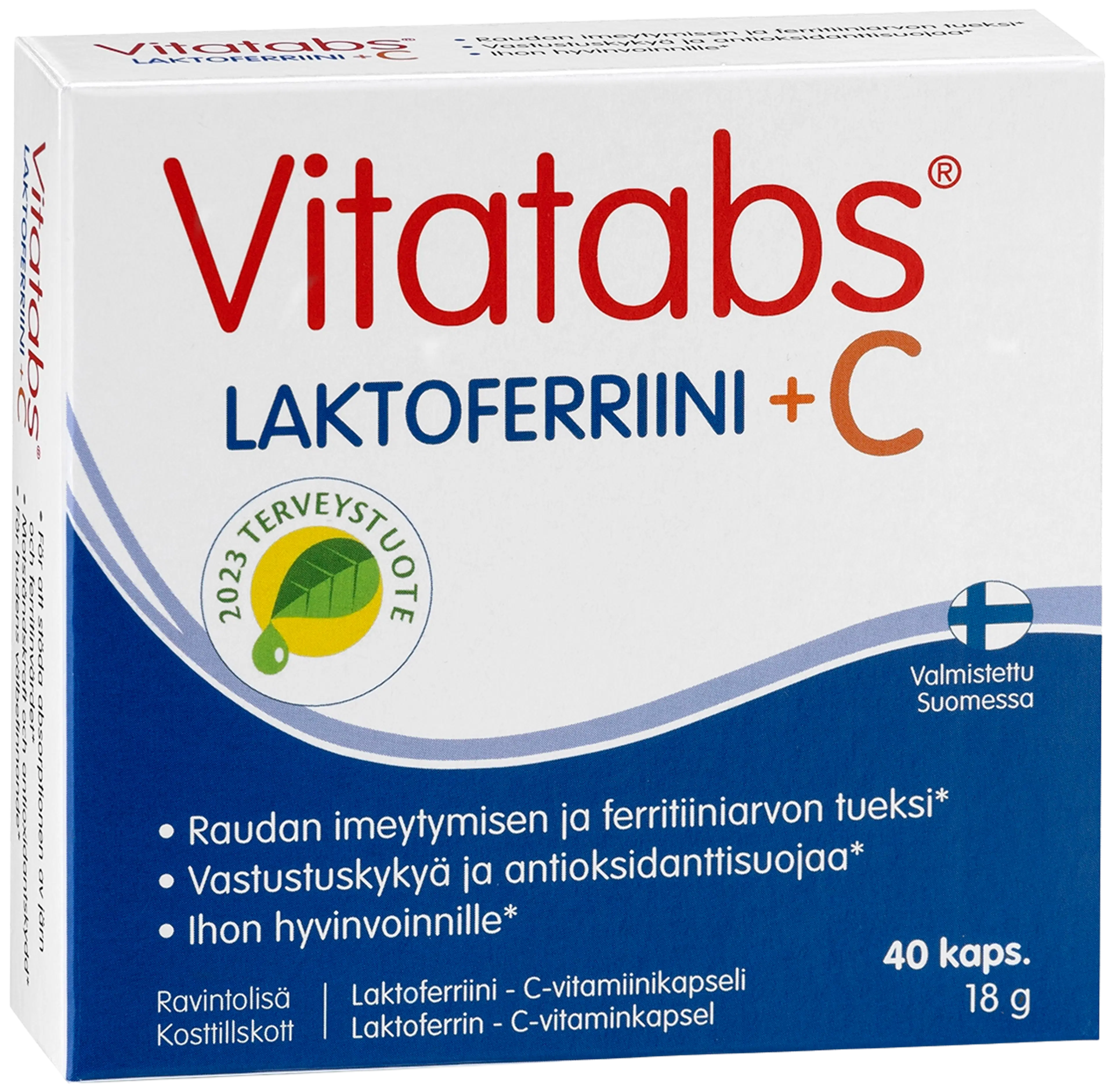 Vitatabs Laktoferriini + C Laktoferriinikapseli 40 kaps
