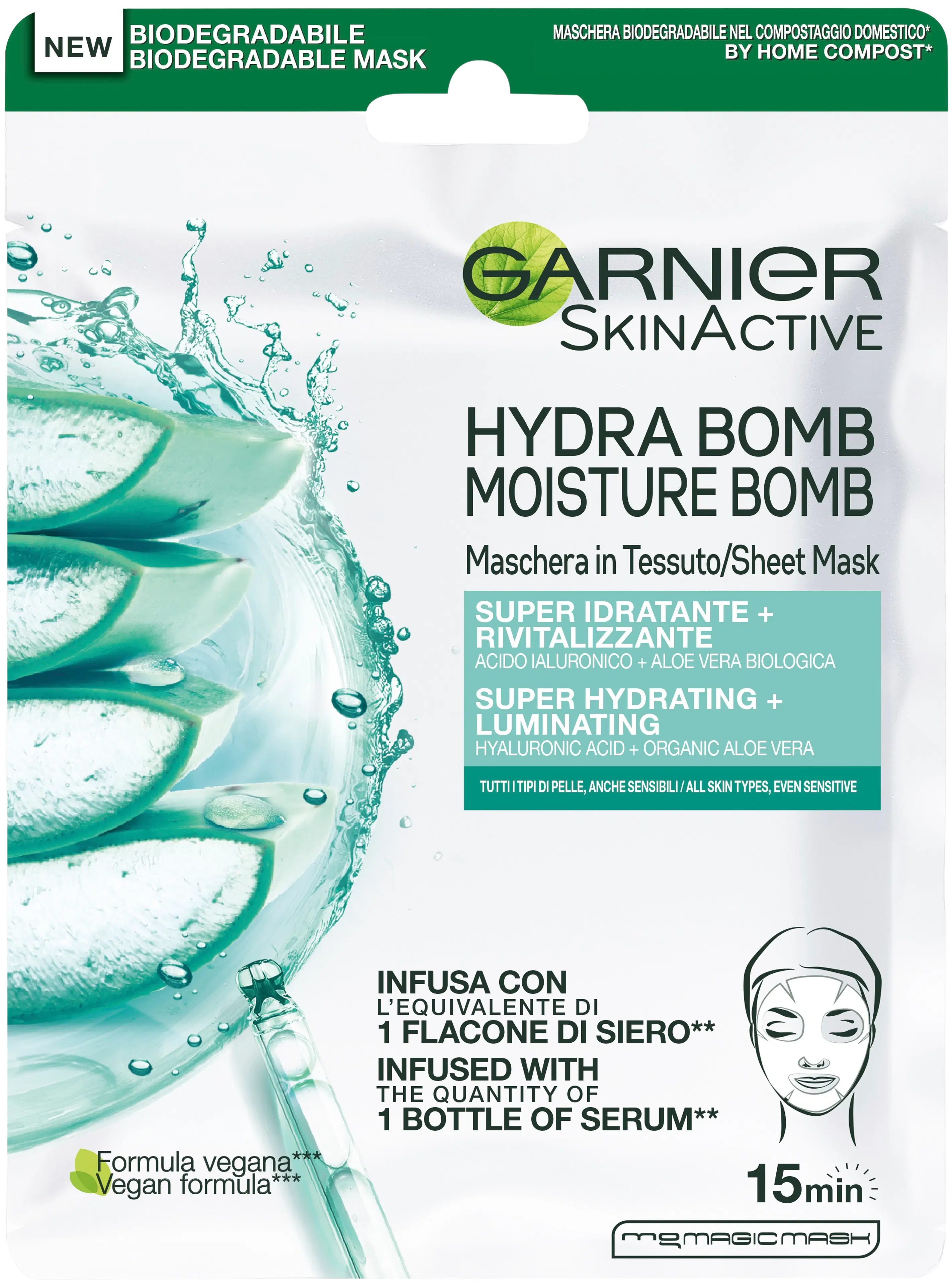 Garnier SkinActive Hydra Bomb Super Hydrating + Revitalizing kangasnaamio 28g
