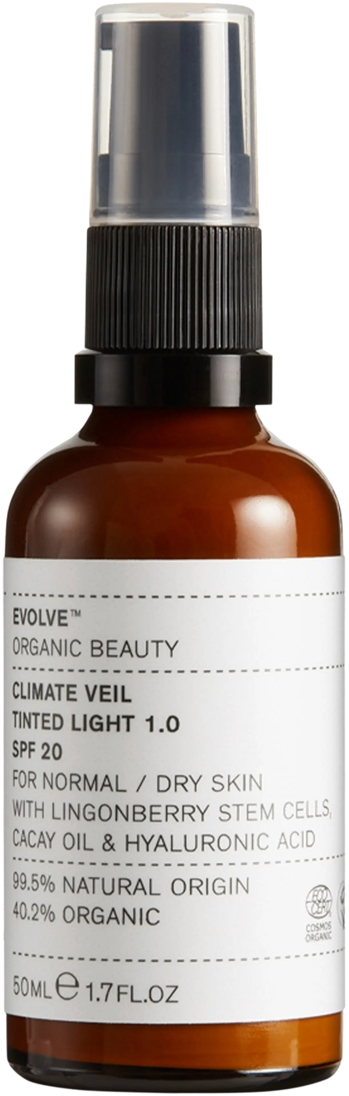 Evolve Organic Beauty Climate Veil Tinted Spf20 Light Sävyttävä Kasvovoide 50 ml
