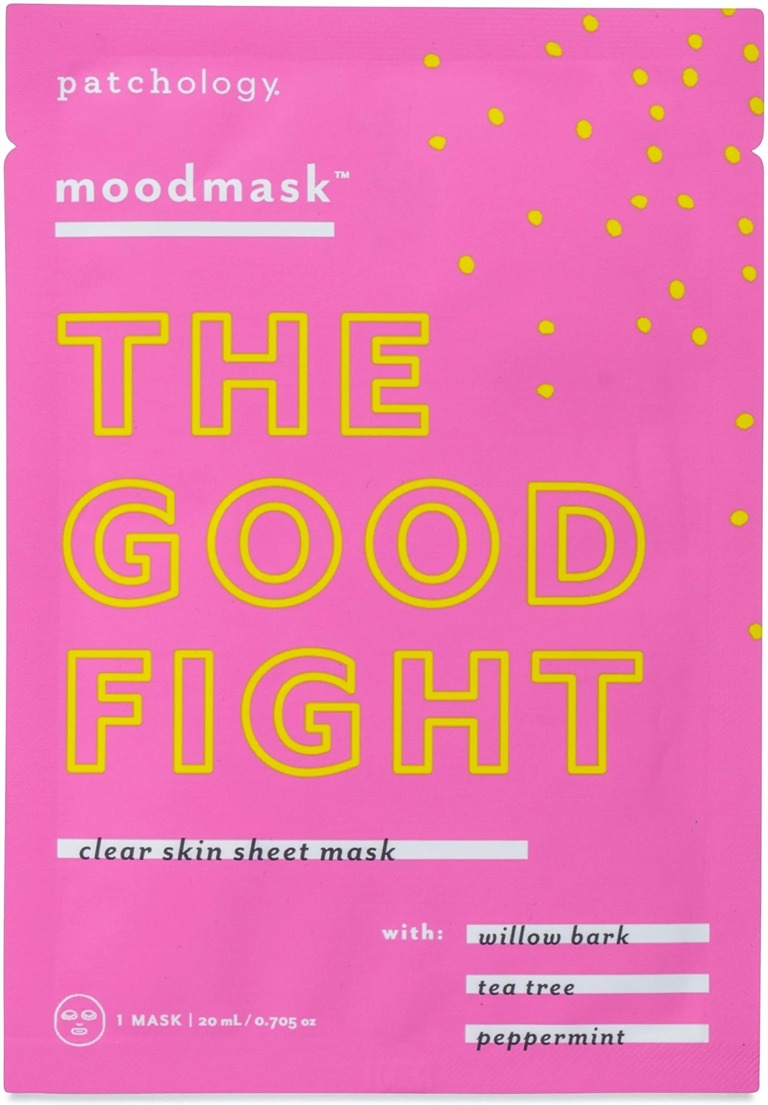 Patchology moodmask "The Good Fight" Clear Skin Sheet Mask -kangasnaamio
