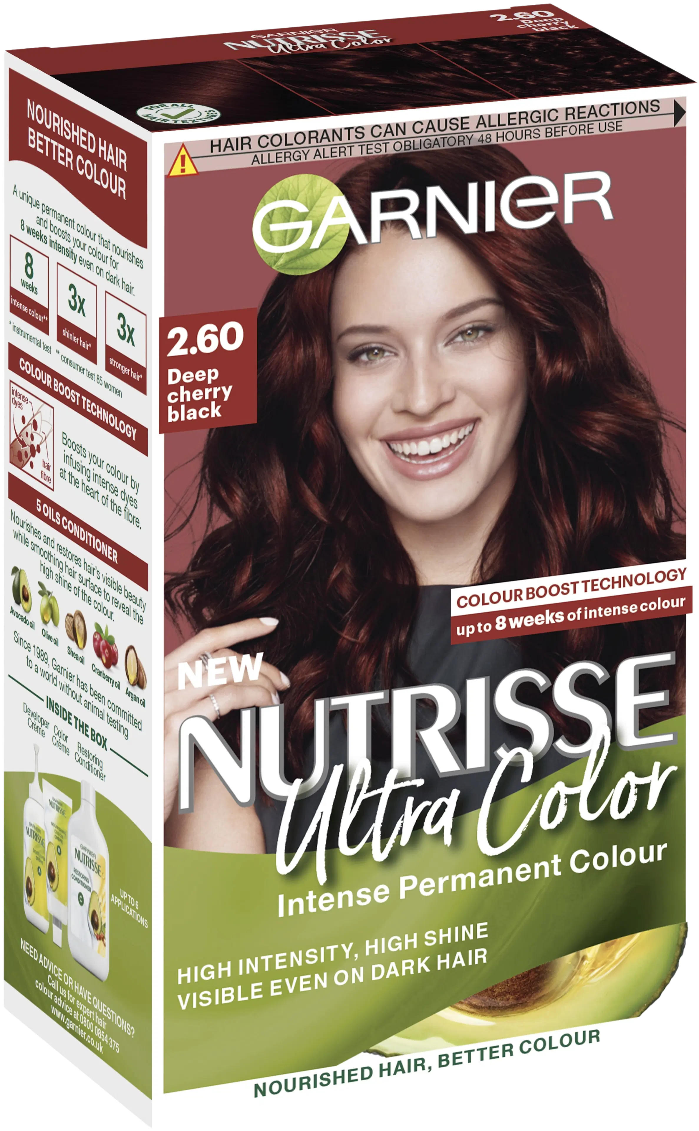 Garnier Nutrisse 2.60 Ultra Color Kirsikkainen Musta kestoväri 1kpl