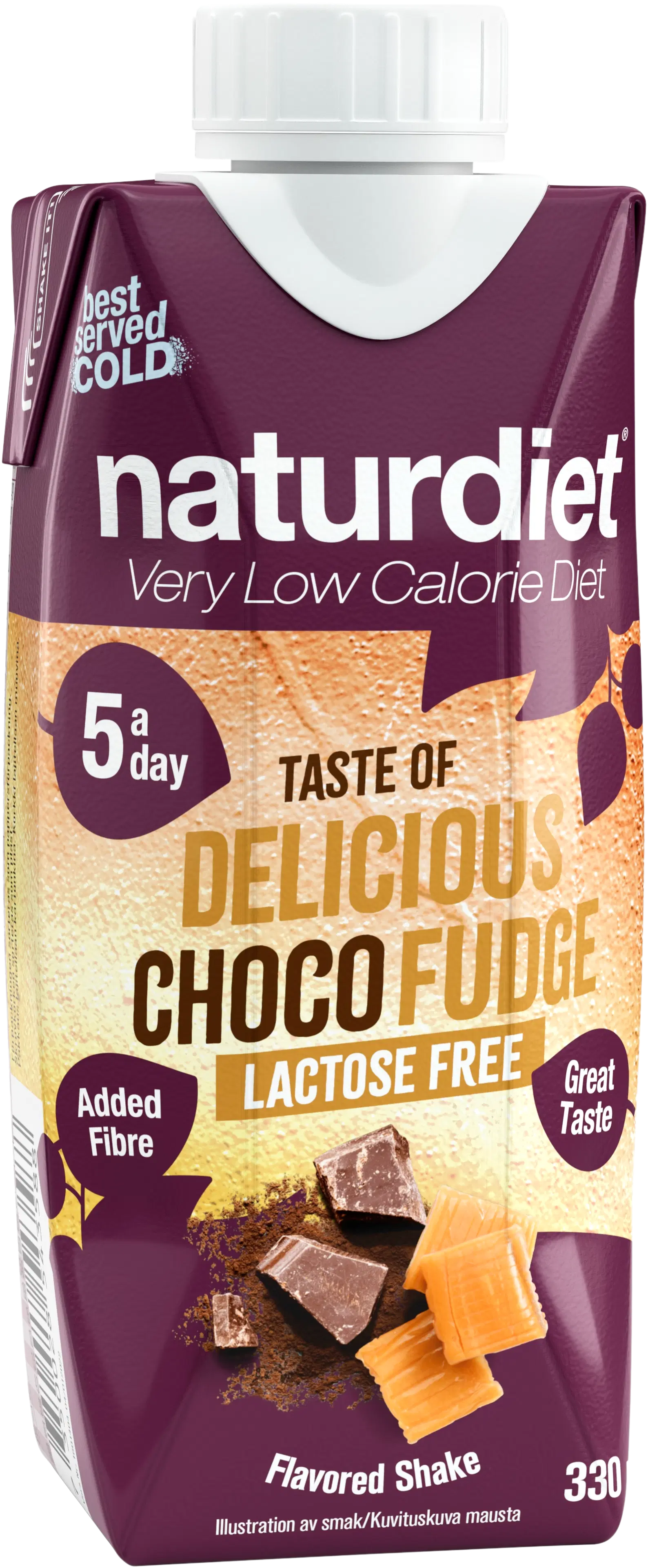Naturdiet VLCD suklaa-toffee laktoositon shake 330ml