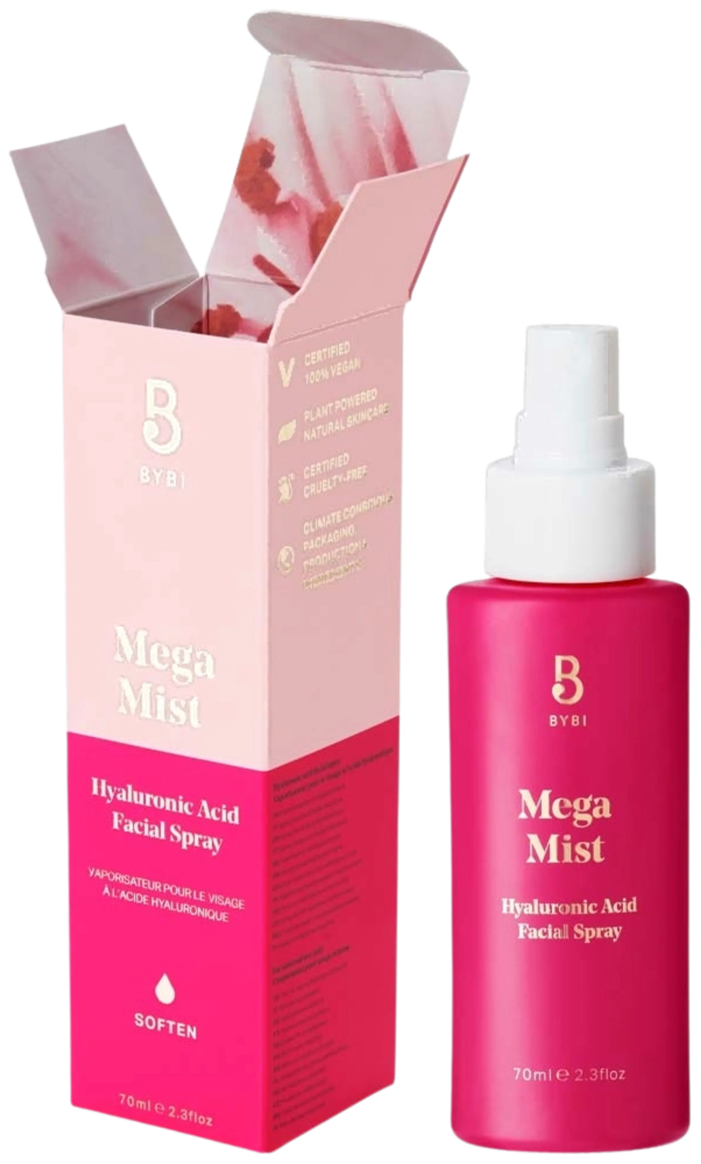 Bybi Beauty Mega Mist Hyaluronihappo Kasvosuihke 70 ml