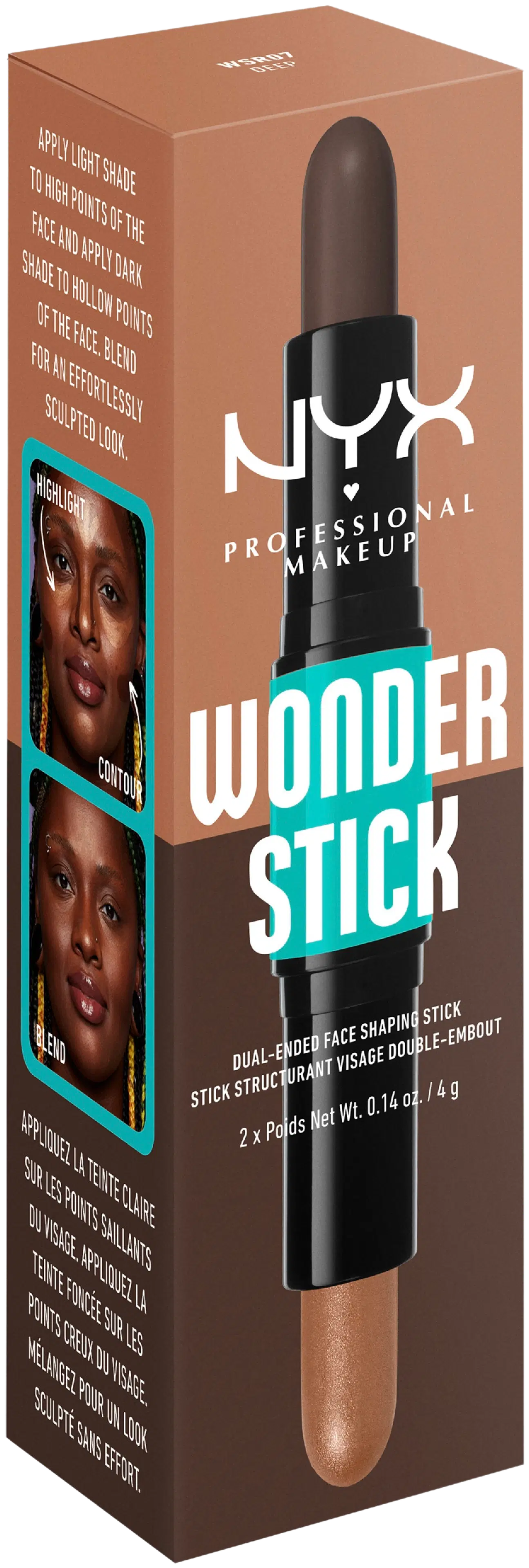 NYX Professional Makeup Wonder Stick Dual-Ended Face Shaping Stick korostuskynä 4 g