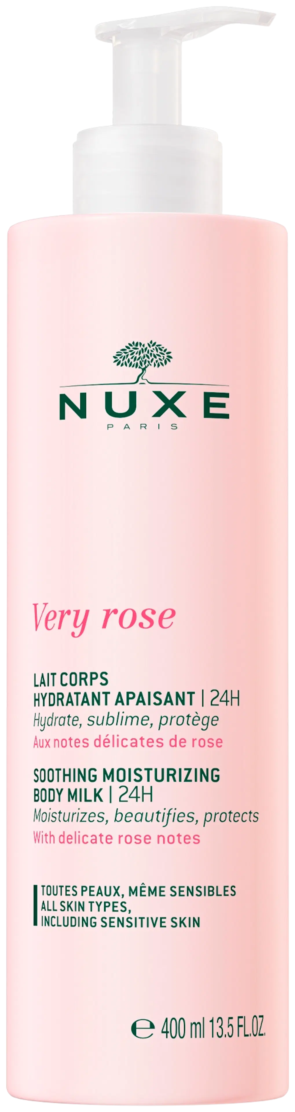 NUXE Very Rose Softening Moisturising Body Milk vartaloemulsio 400 ml