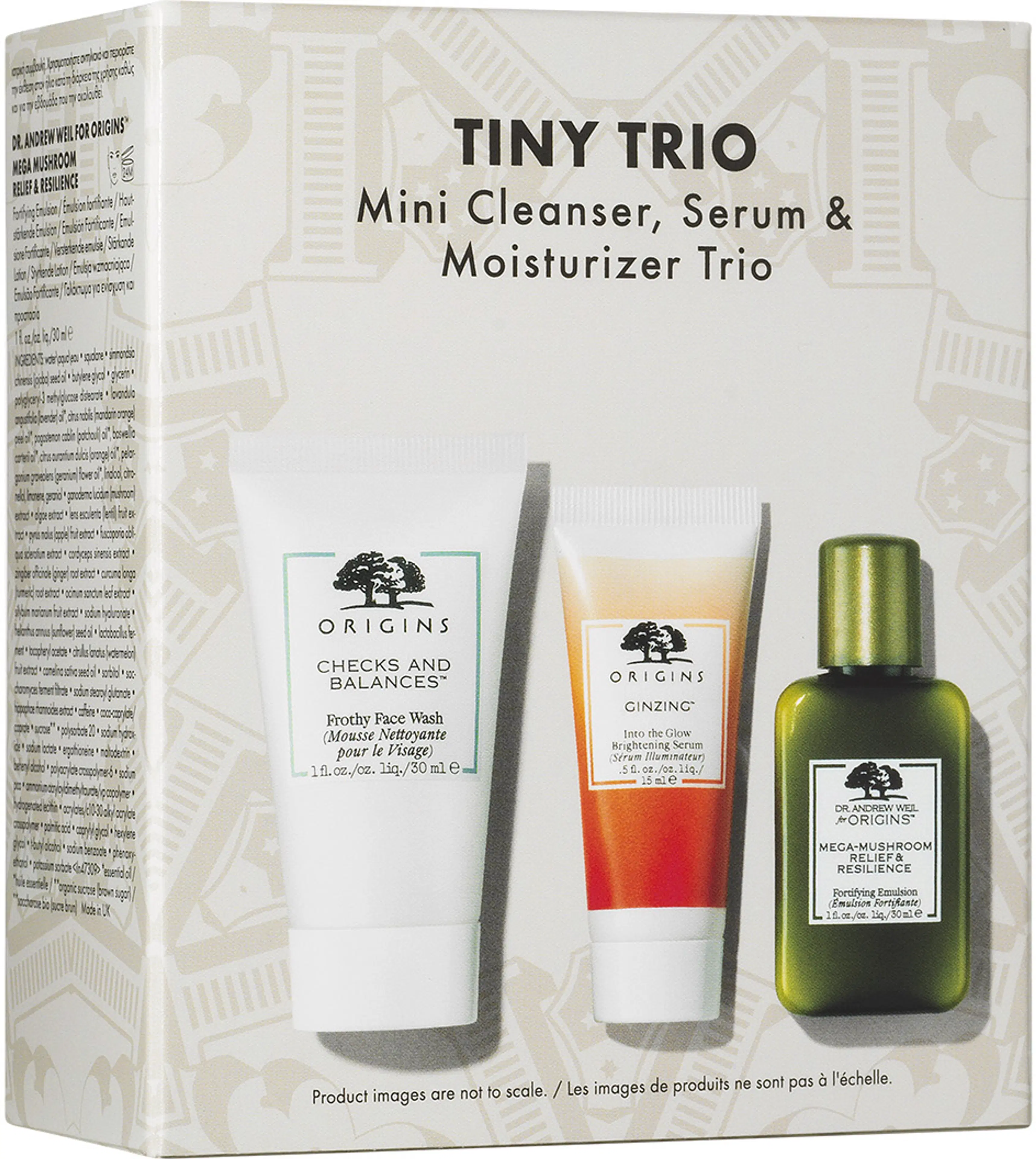Origins Tiny Trio -ihonhoitopakkaus