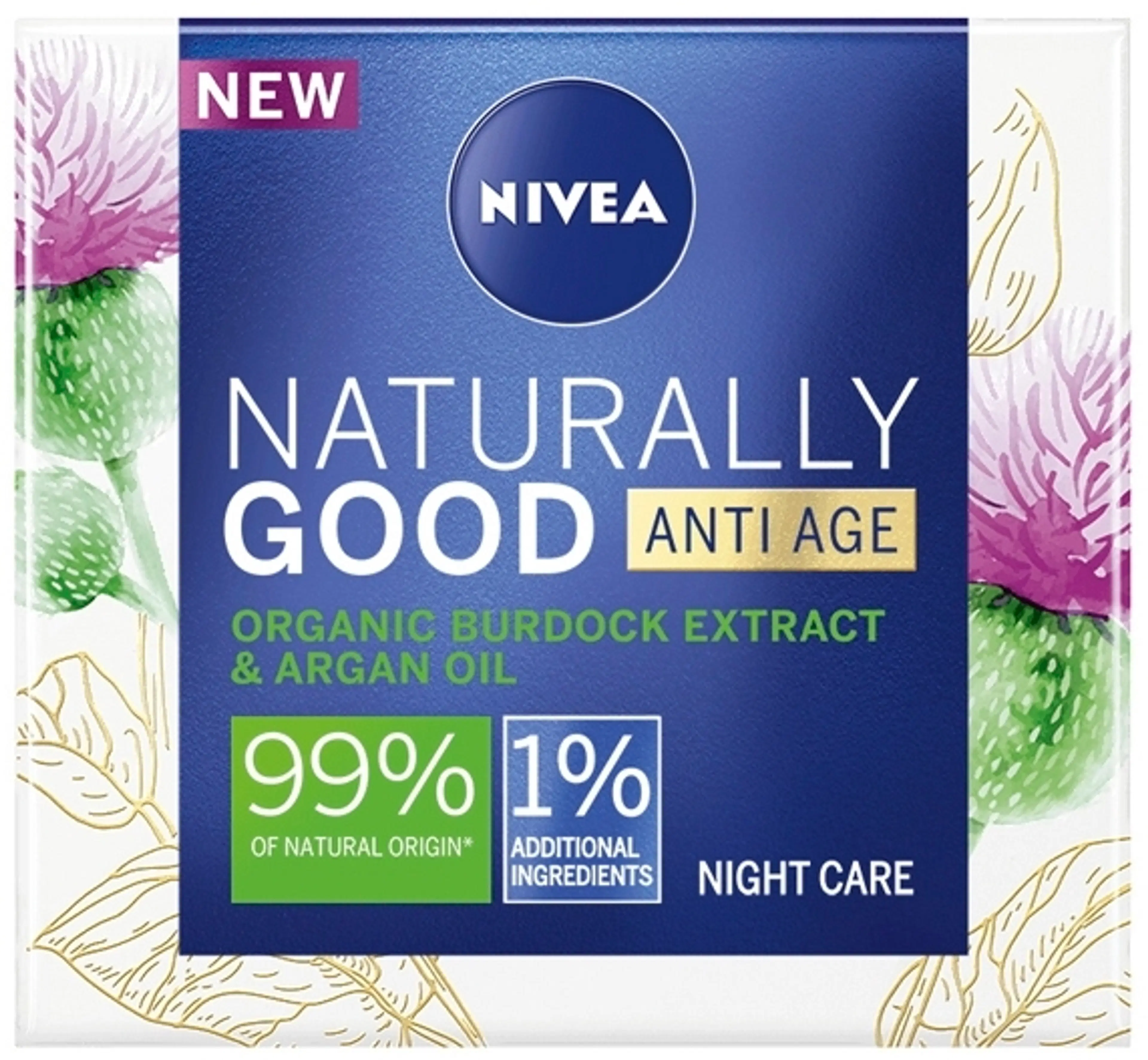 NIVEA 50ml Naturally Good Anti-Age Night Cream -yövoide