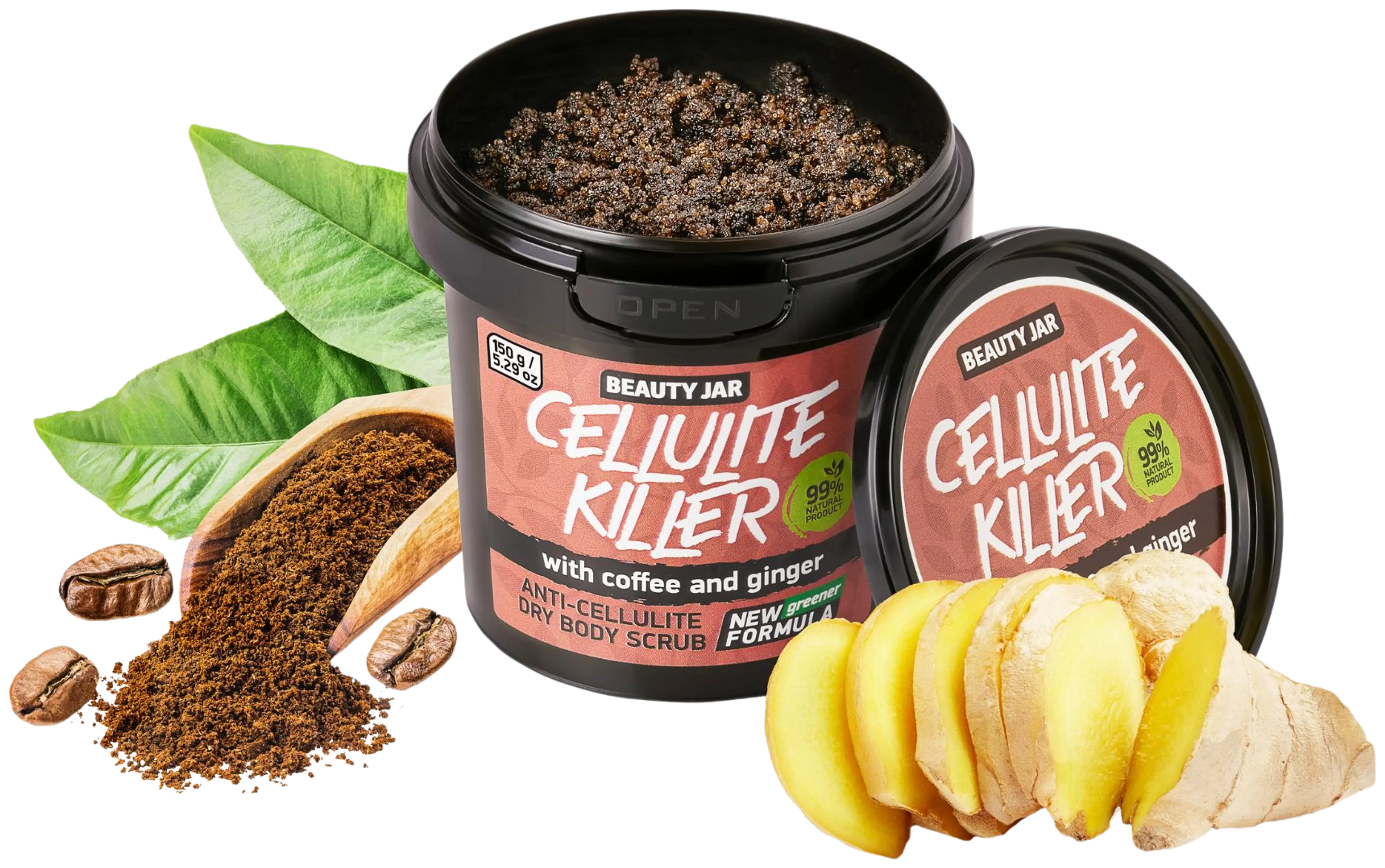Beauty Jar Cellulite Killer Dry Body Scrub vartalokuorinta 150 g