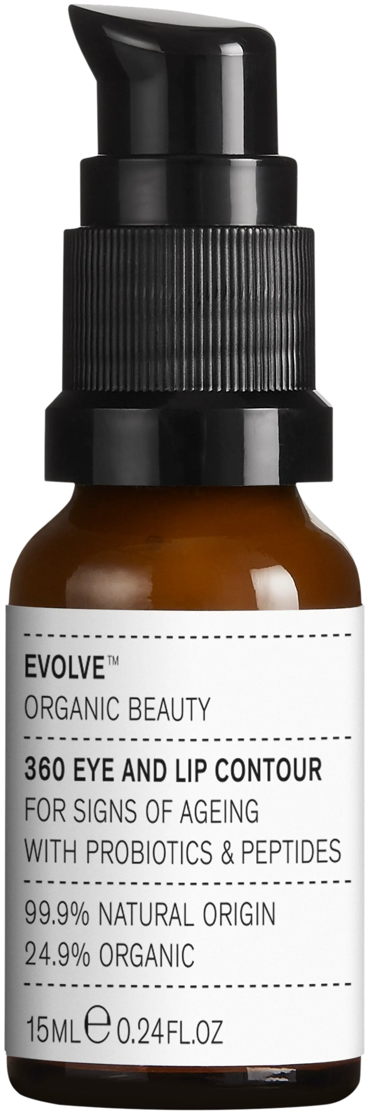 Evolve Organic Beauty 360 Eye & Lip Contour huulten- ja silmänympärysvoide 15 ml