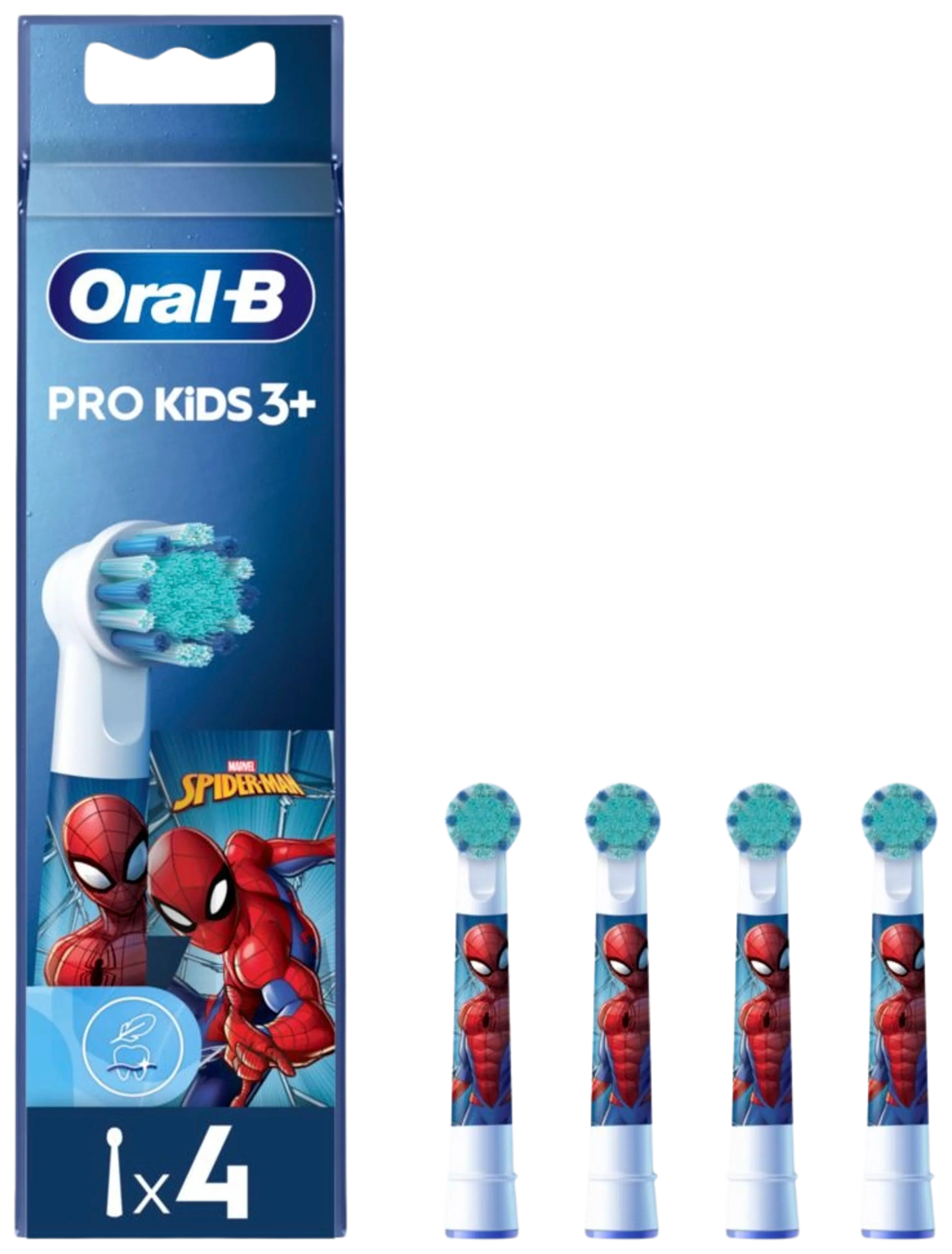 Oral-B lasten vaihtoharjat Spiderman 4 kpl