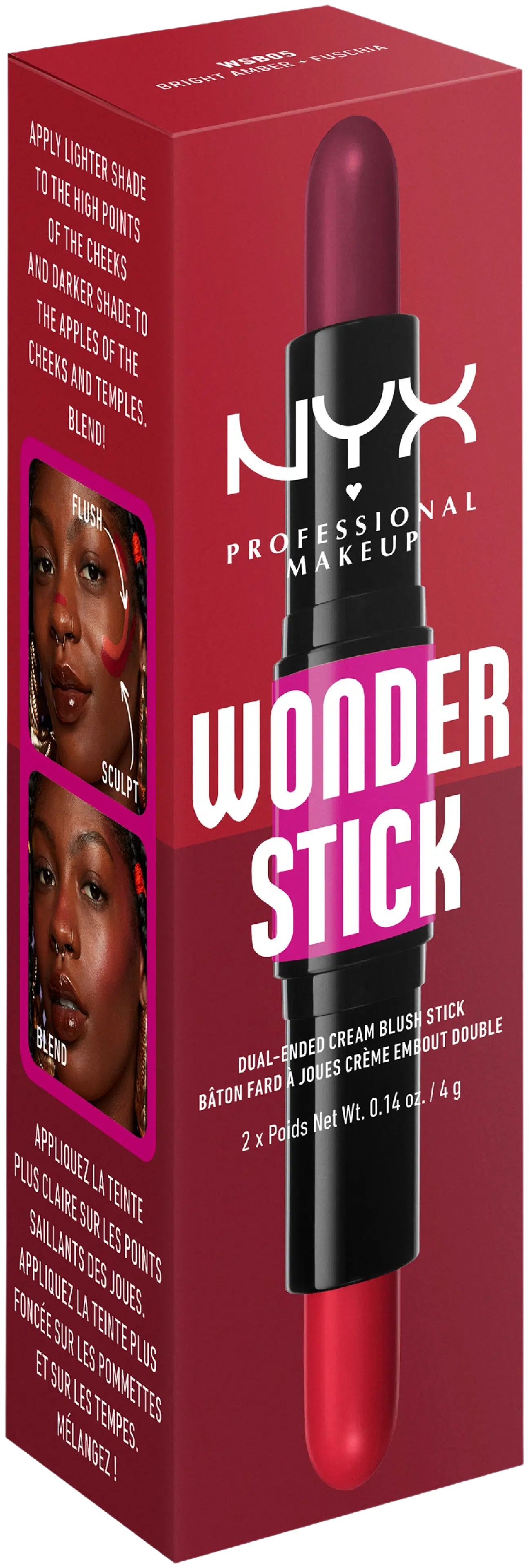 NYX Professional Makeup Wonder Stick Dual-Ended Cream Blush Stick poskipuna 4 g