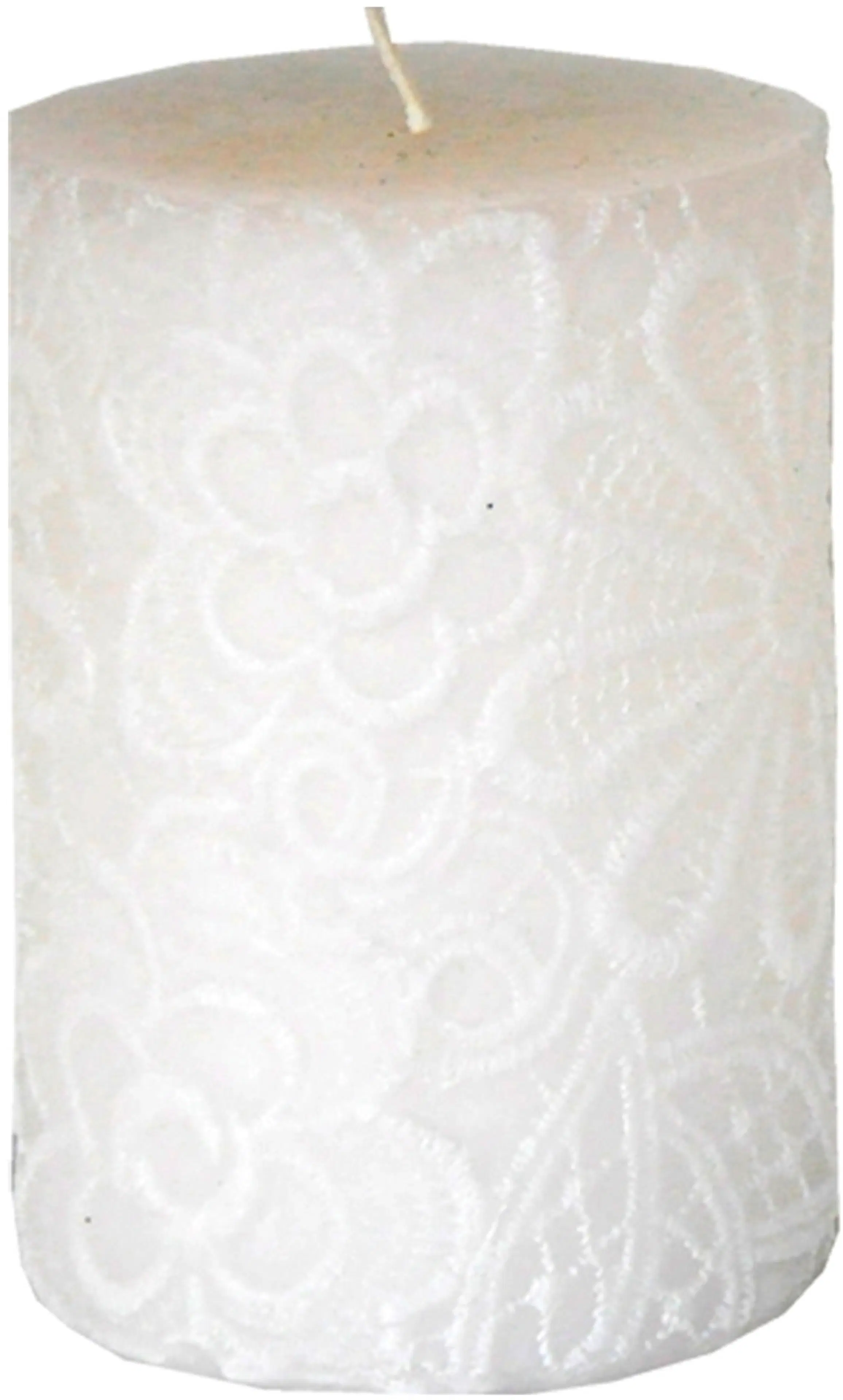 Finnmari Pitsikukka kynttilä 7x10 cm, valkoinen
