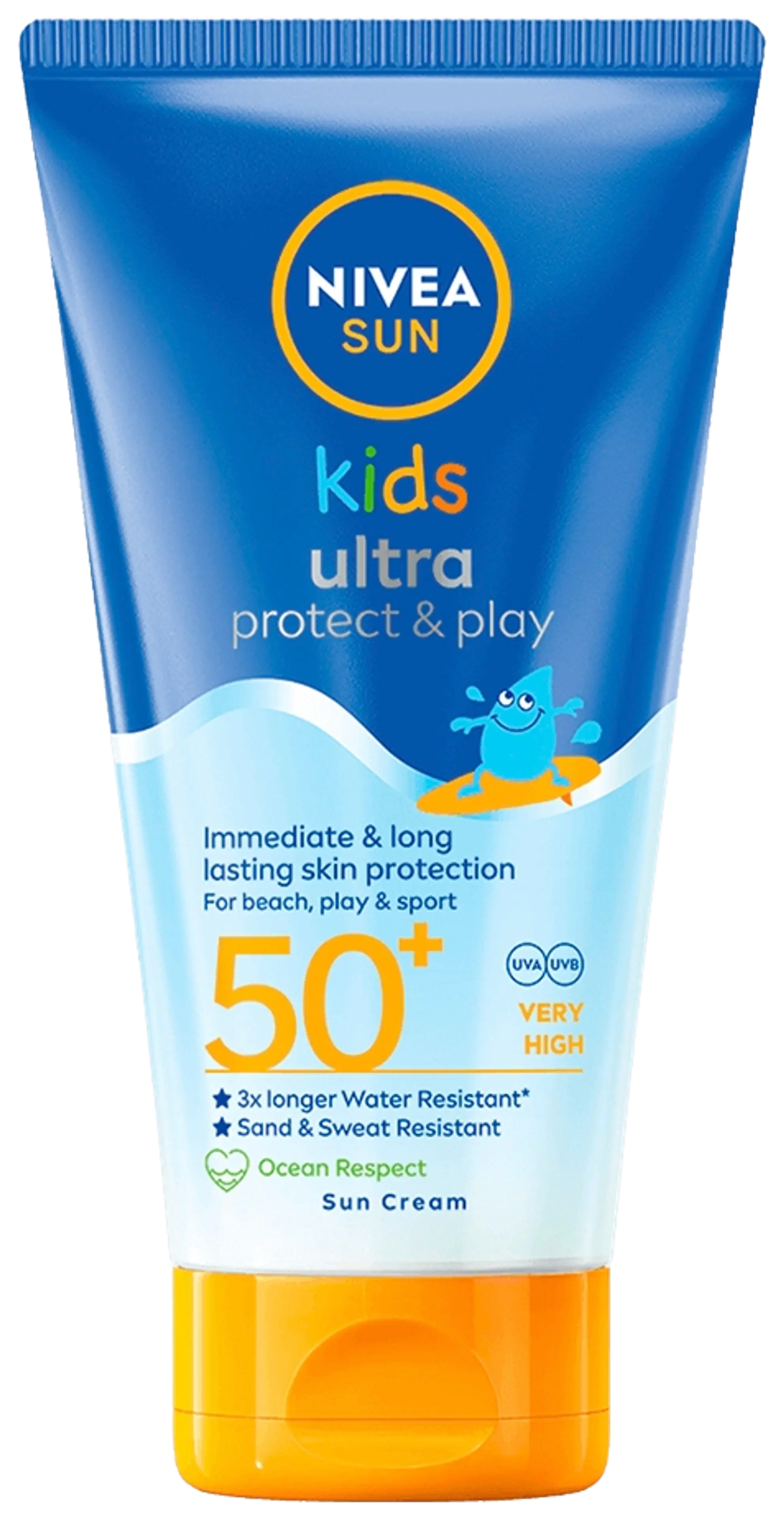 NIVEA SUN 150ml Kids Ultra Protect & Play Sun Cream SK50+ -aurinkosuojavoide