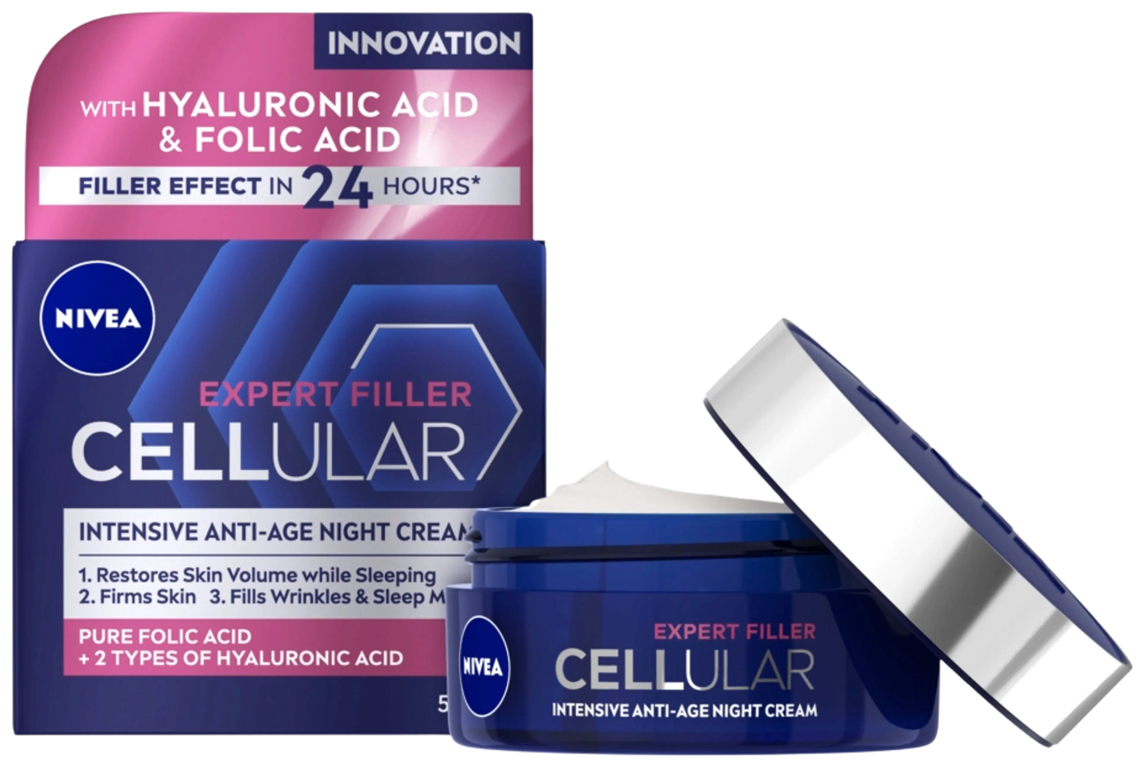 NIVEA 50ml Cellular Expert Filler Intensive Anti-Age Night Cream -yövoide