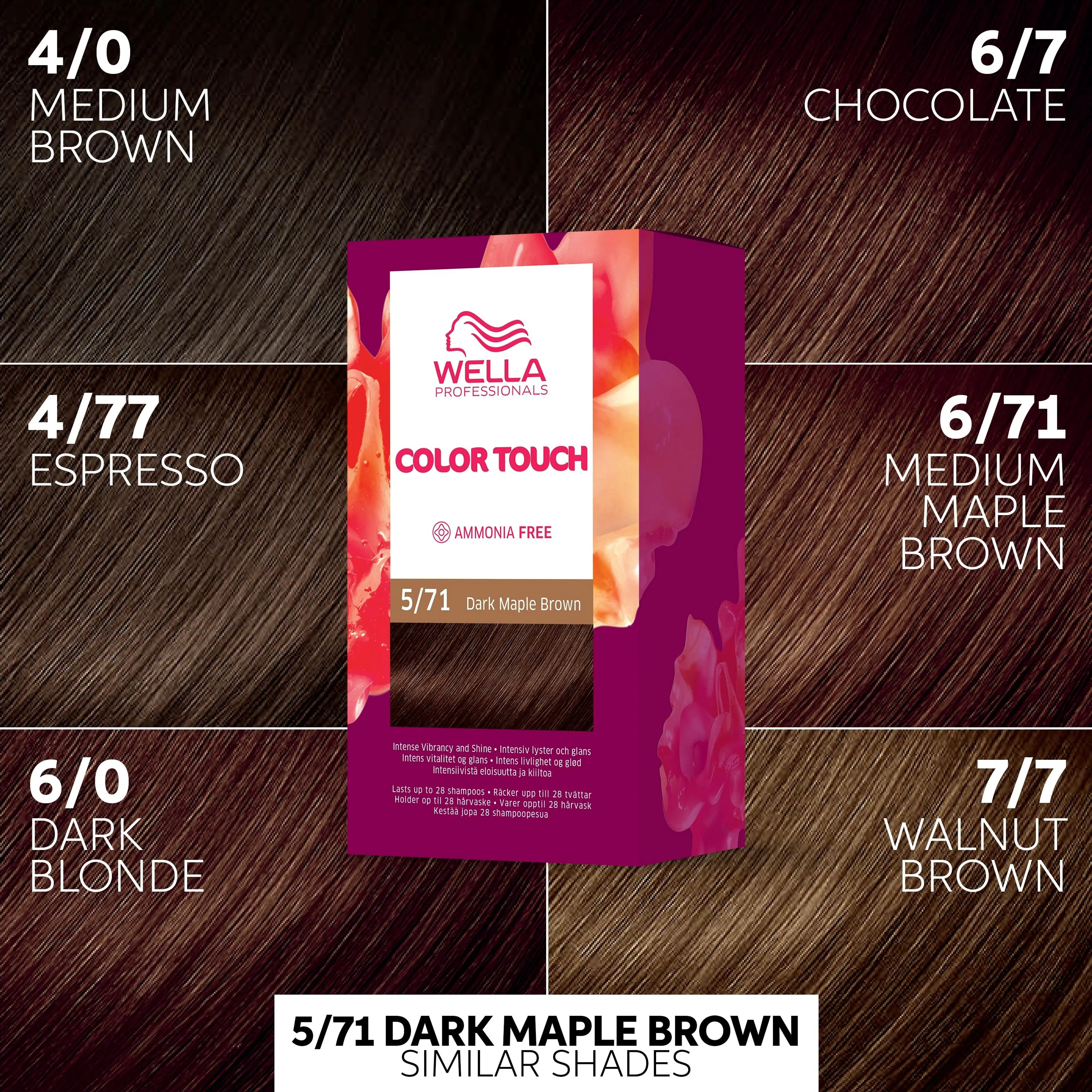 Wella Professionals Color Touch Deep Brown Dark Maple Brown 5/71 kotiväri 130 ml
