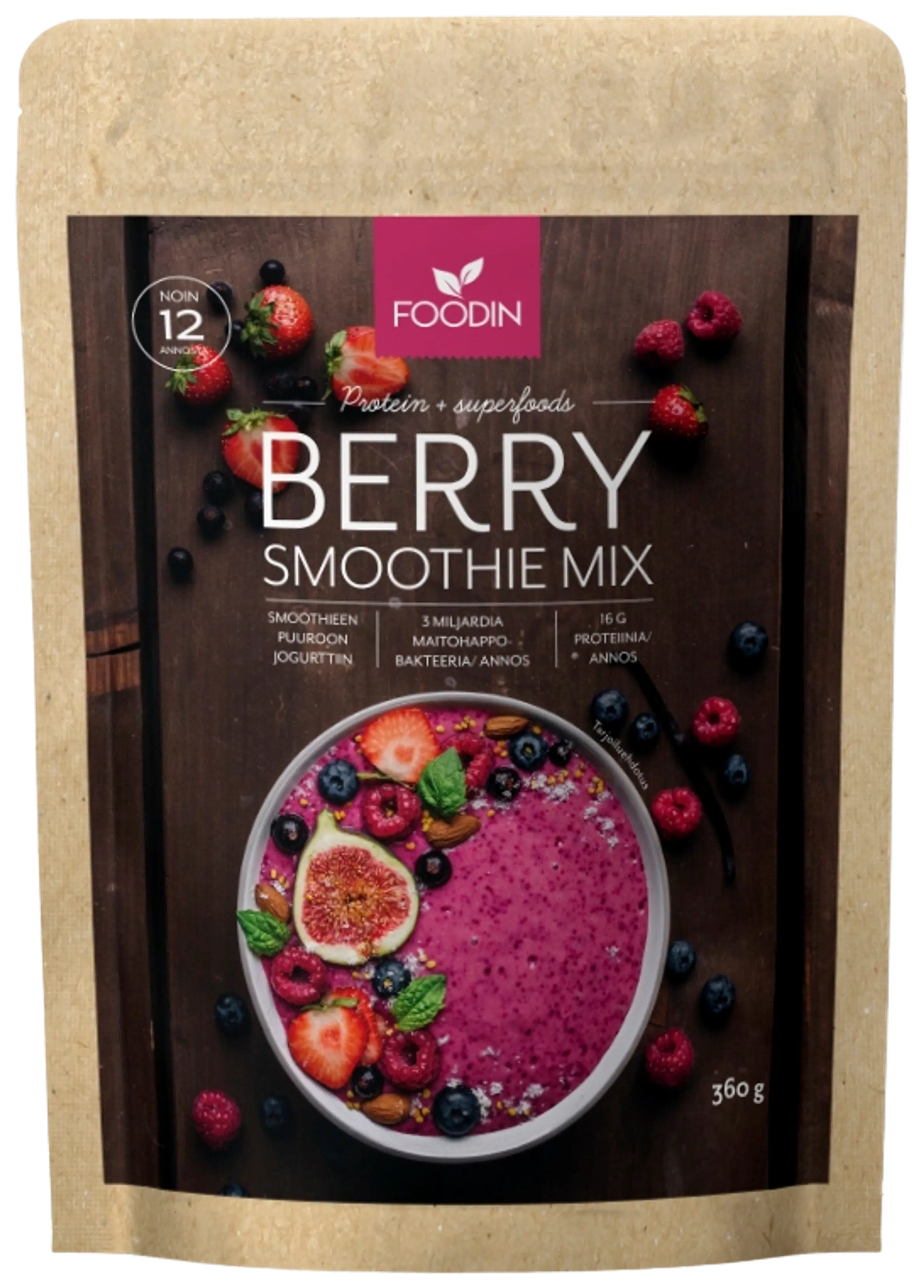 Foodin Smoothie mix Berry 360g